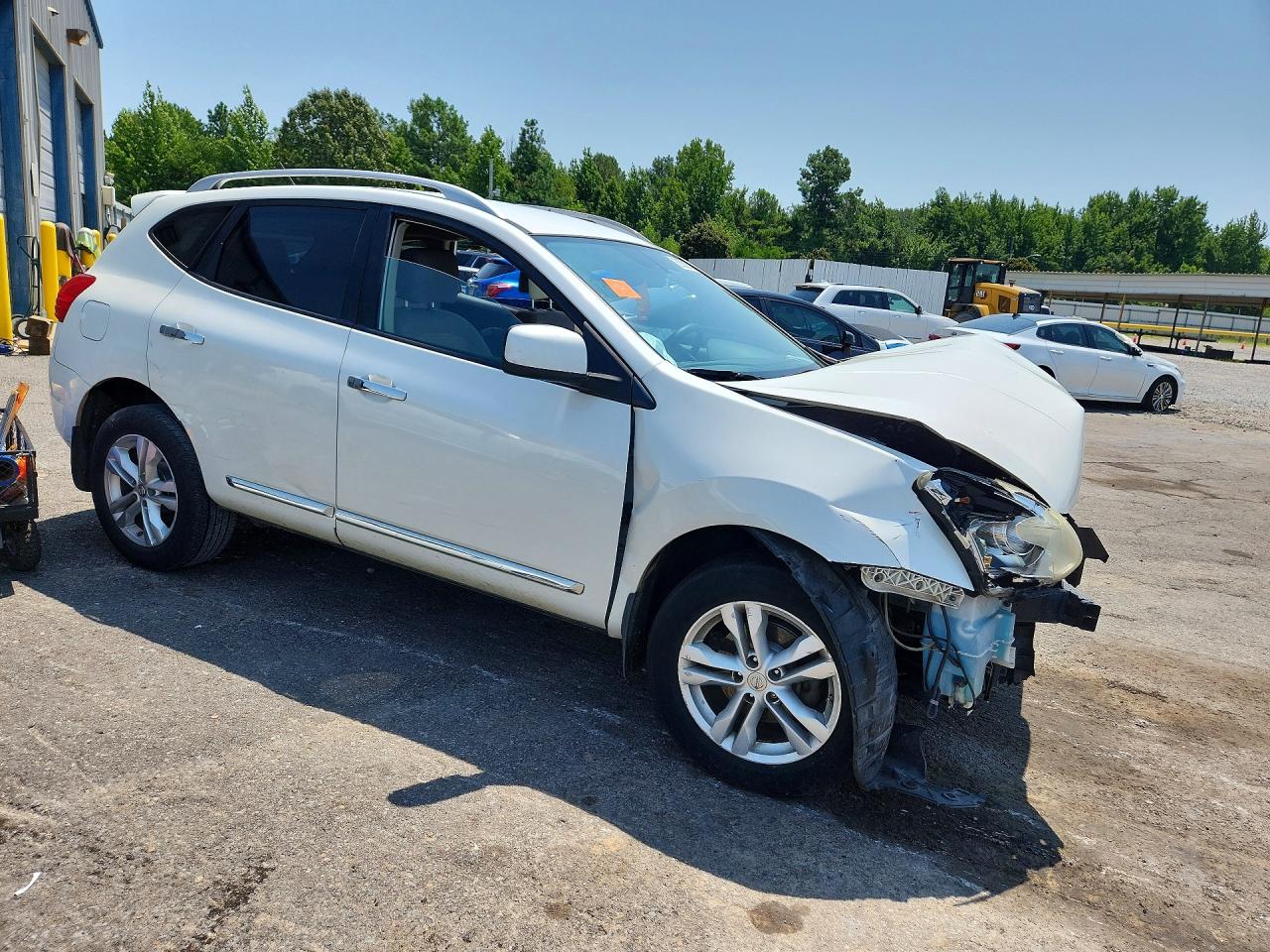 2012 Nissan Rogue S White vin: JN8AS5MT0CW261313