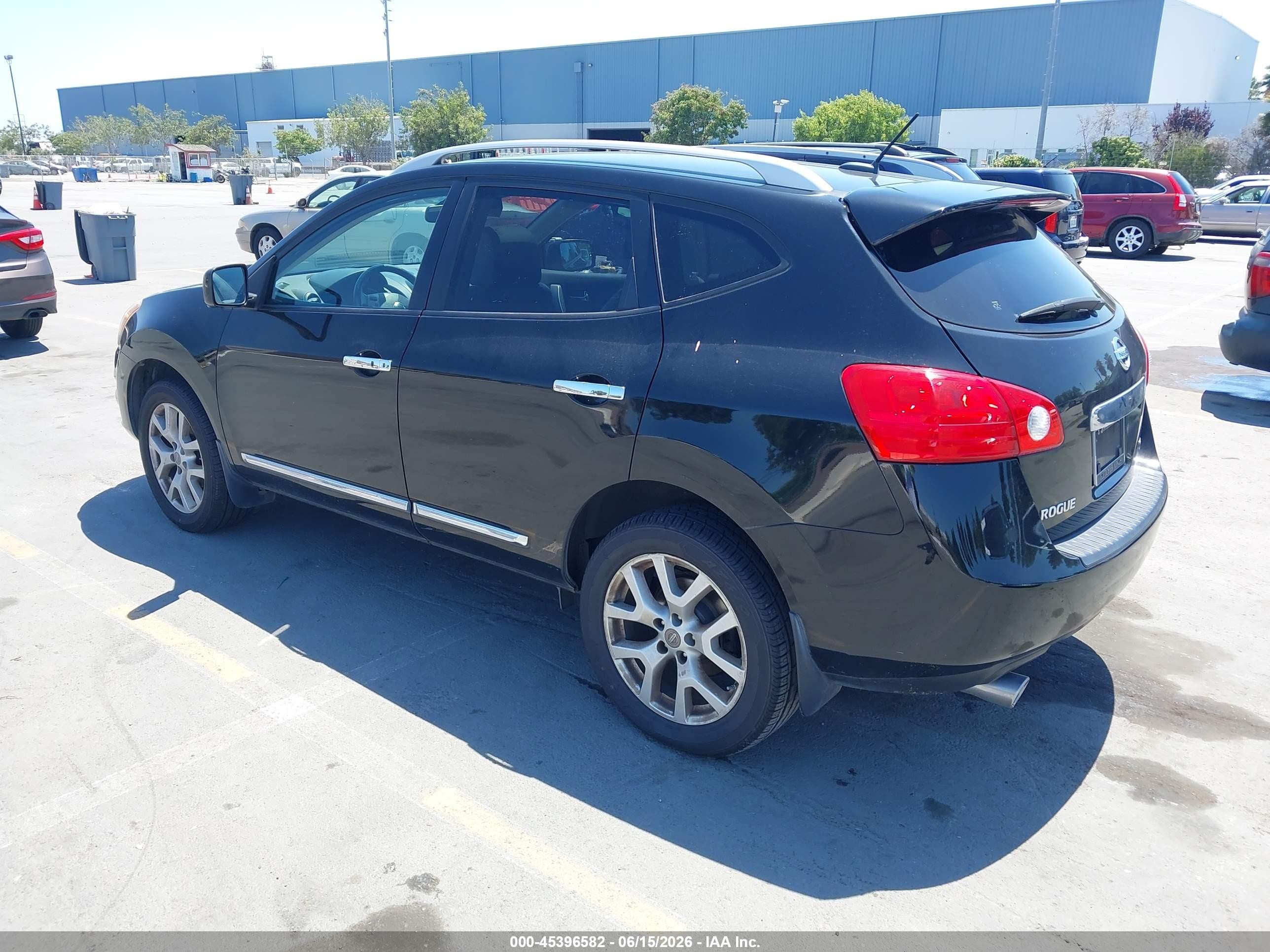2012 Nissan Rogue Sv W/sl Pkg Black vin: JN8AS5MT0CW261828