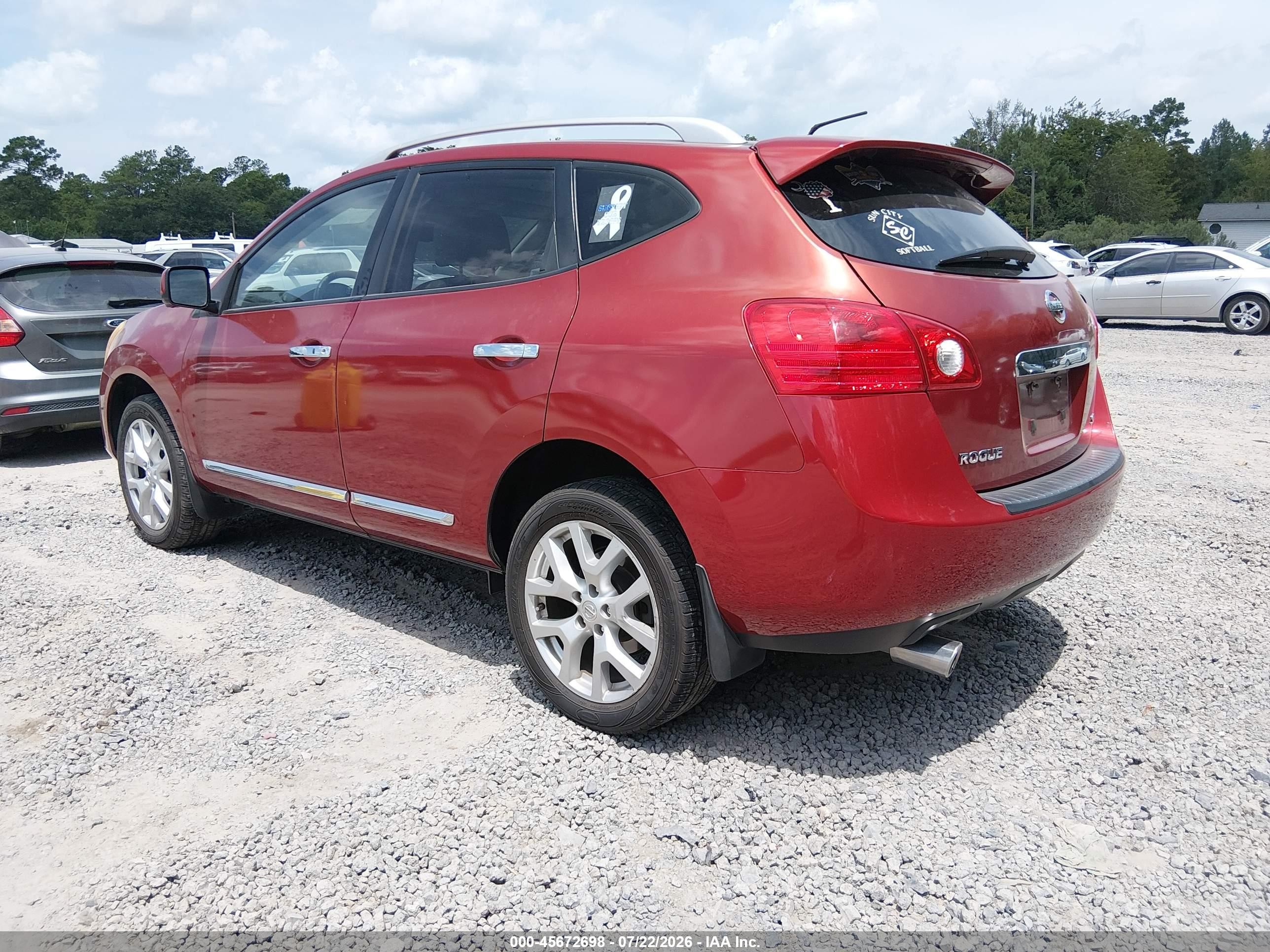 2012 Nissan Rogue Sv W/sl Pkg Red vin: JN8AS5MT0CW262784