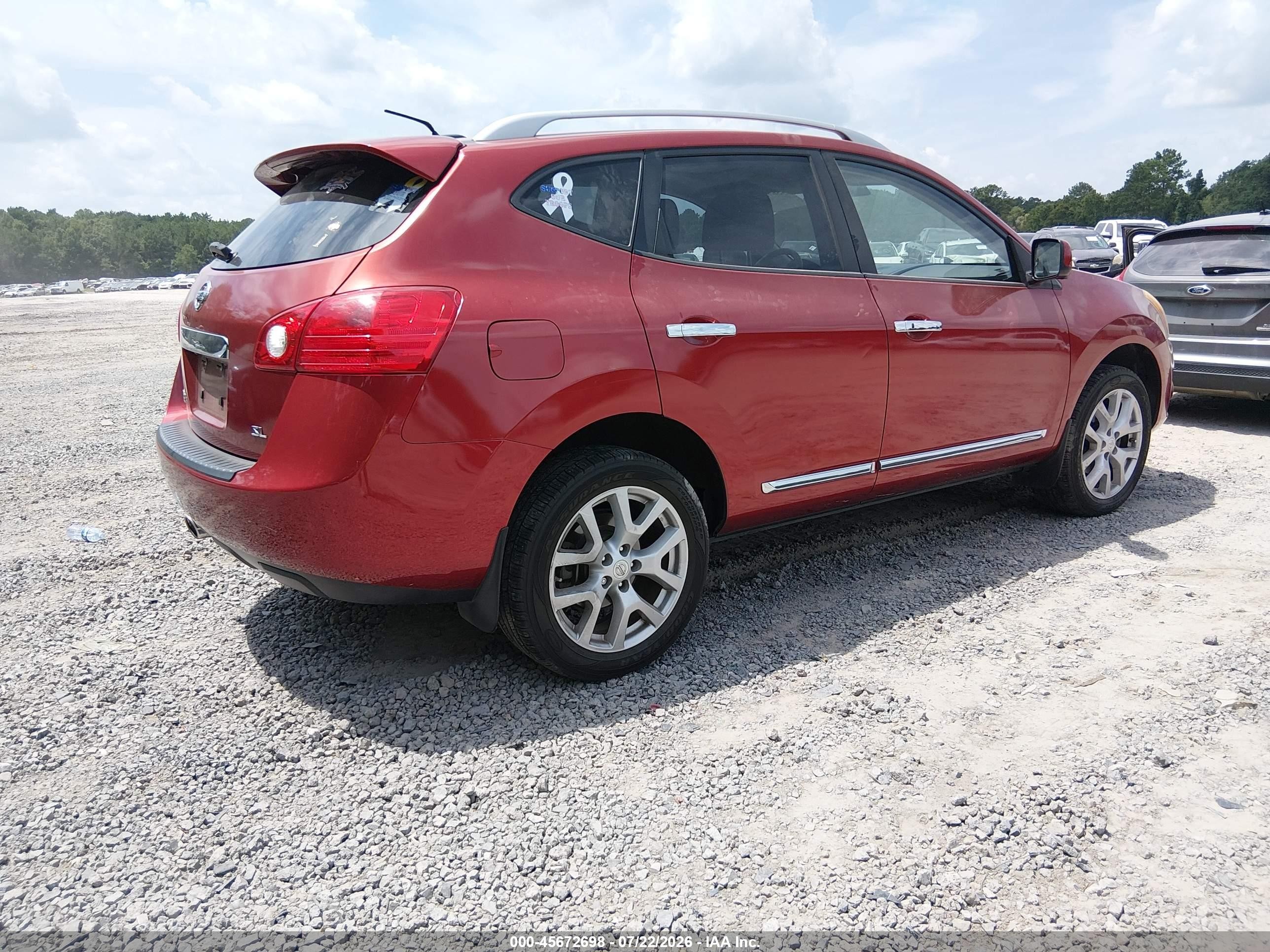 2012 Nissan Rogue Sv W/sl Pkg Red vin: JN8AS5MT0CW262784