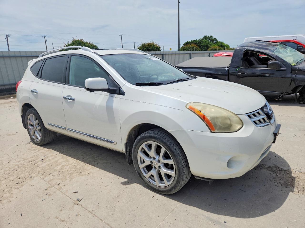 2012 Nissan Rogue S White vin: JN8AS5MT0CW265068
