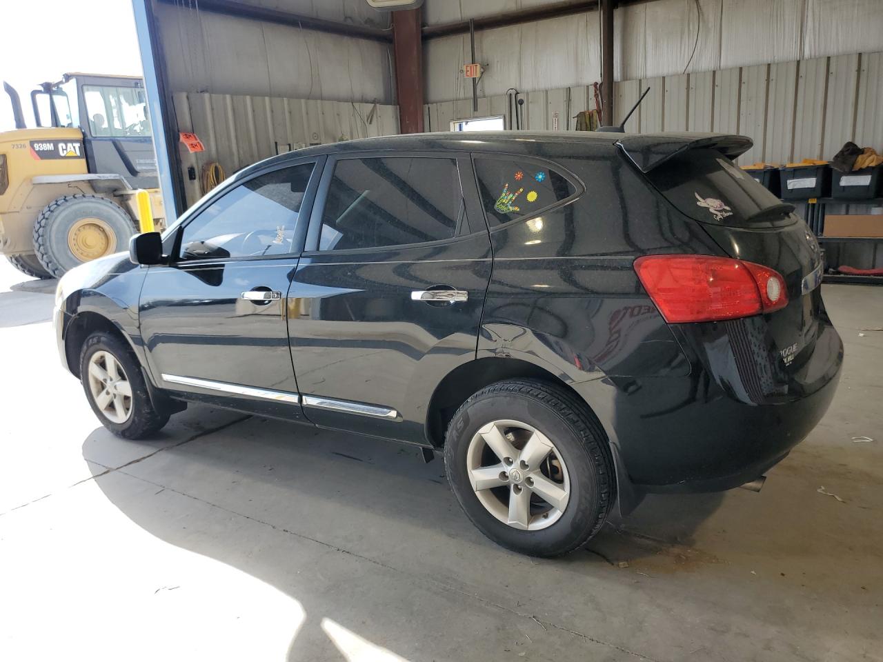 2012 Nissan Rogue S Black vin: JN8AS5MT0CW268942 Damage: Left Rear Door, Dent(S) W/ Paint Dmg, 1/8 To 1/2 Inch