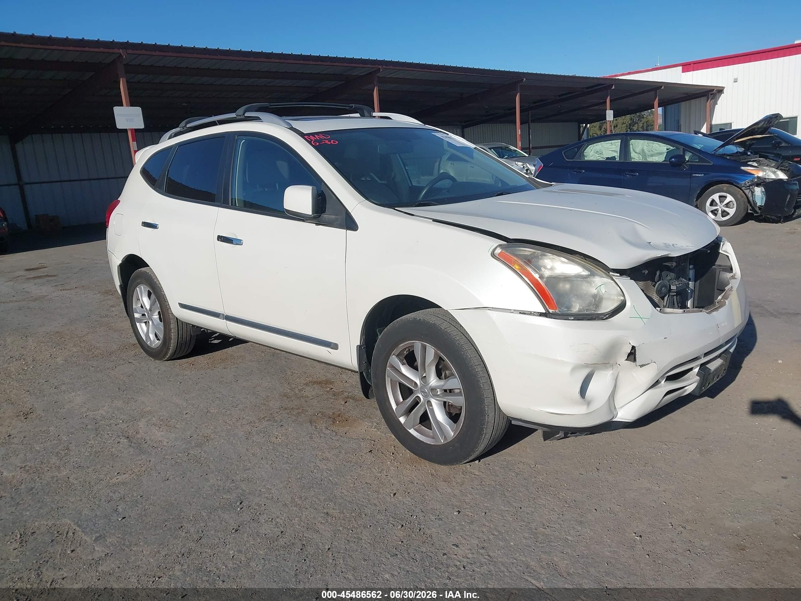 2012 Nissan Rogue Sv White vin: JN8AS5MT0CW270013