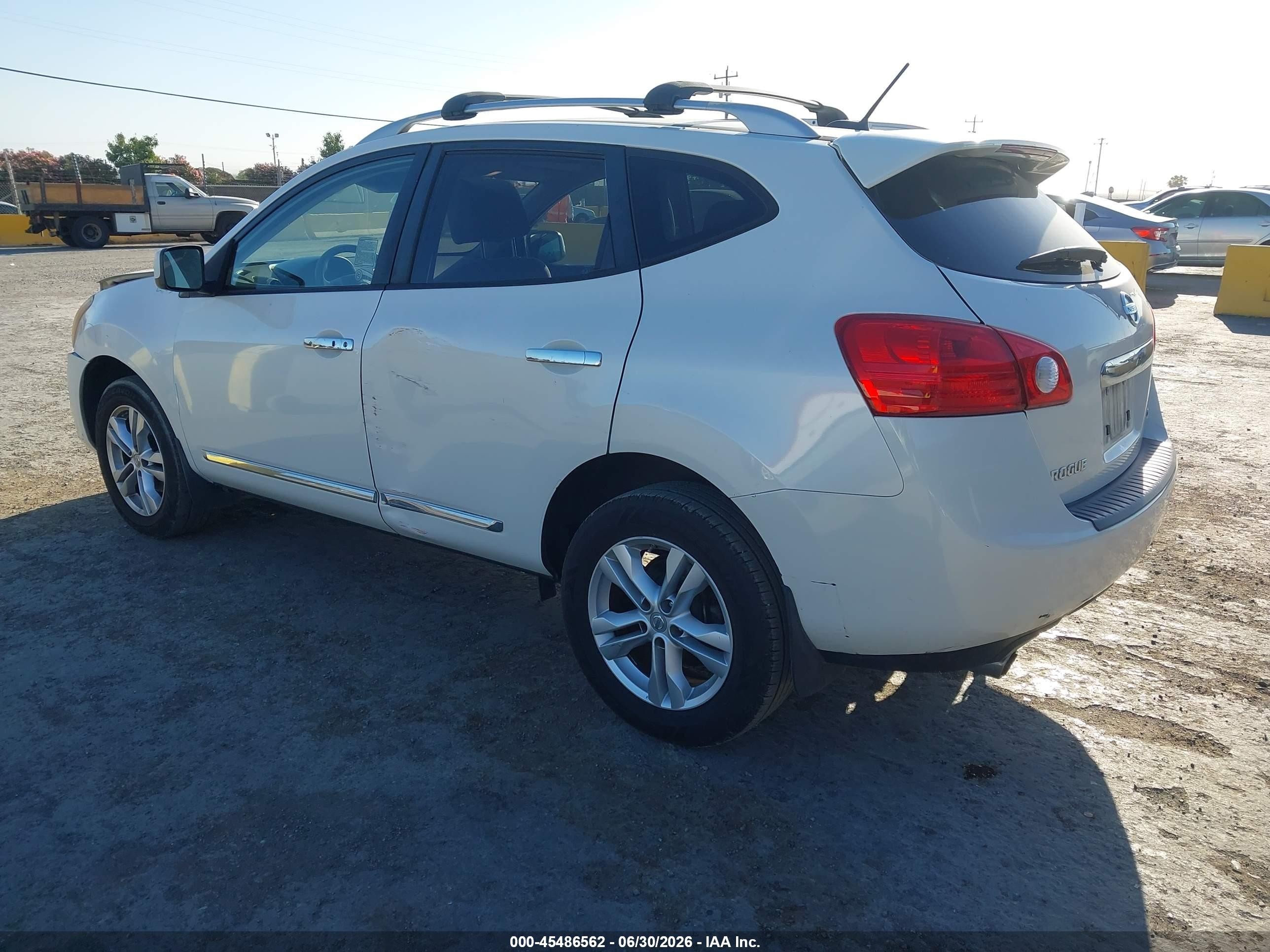 2012 Nissan Rogue Sv White vin: JN8AS5MT0CW270013