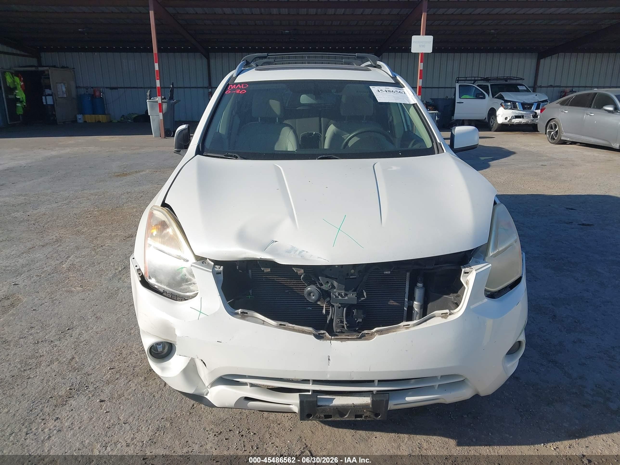 2012 Nissan Rogue Sv White vin: JN8AS5MT0CW270013