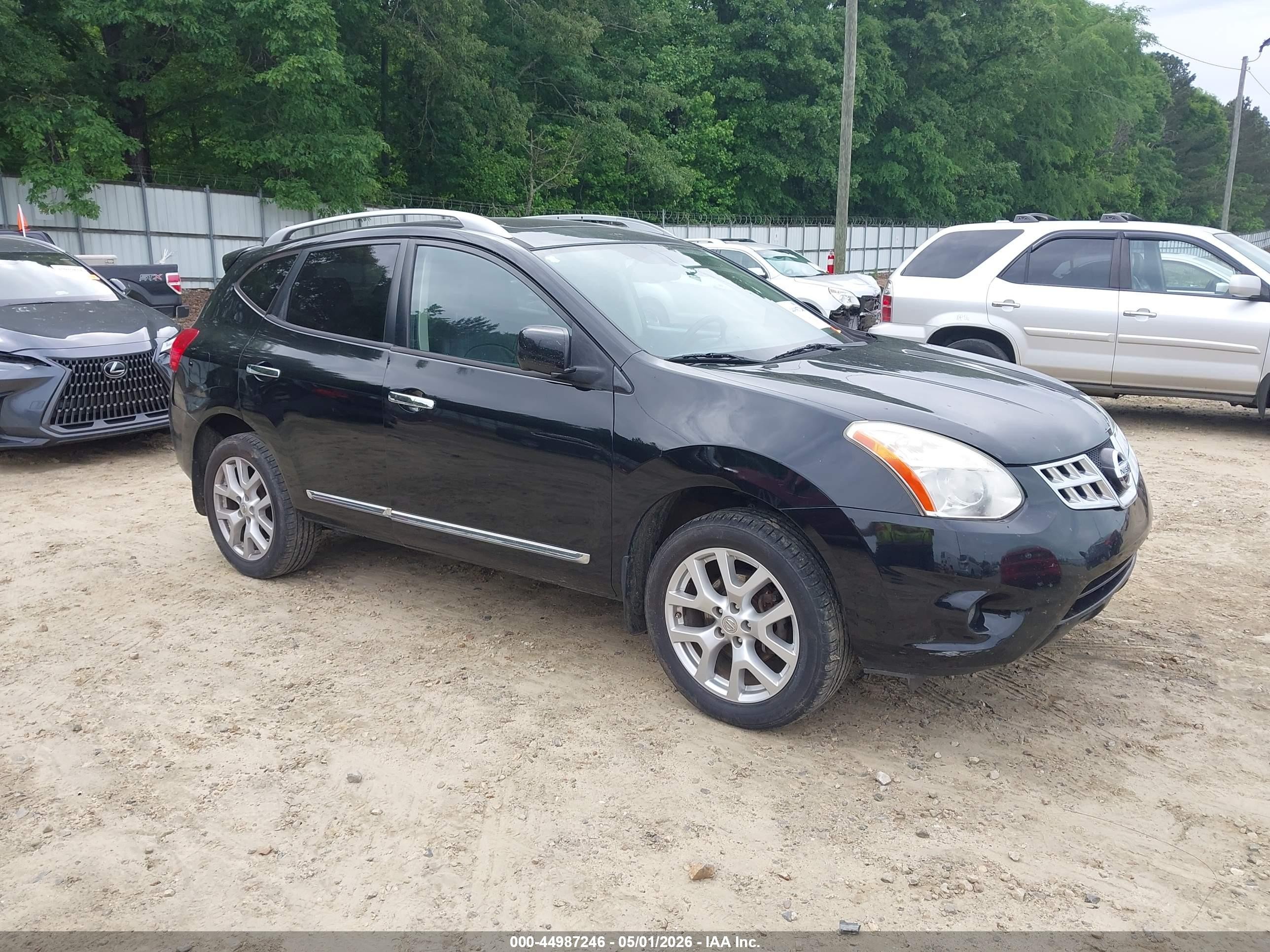 2012 Nissan Rogue Sv W/sl Pkg Black vin: JN8AS5MT0CW273963