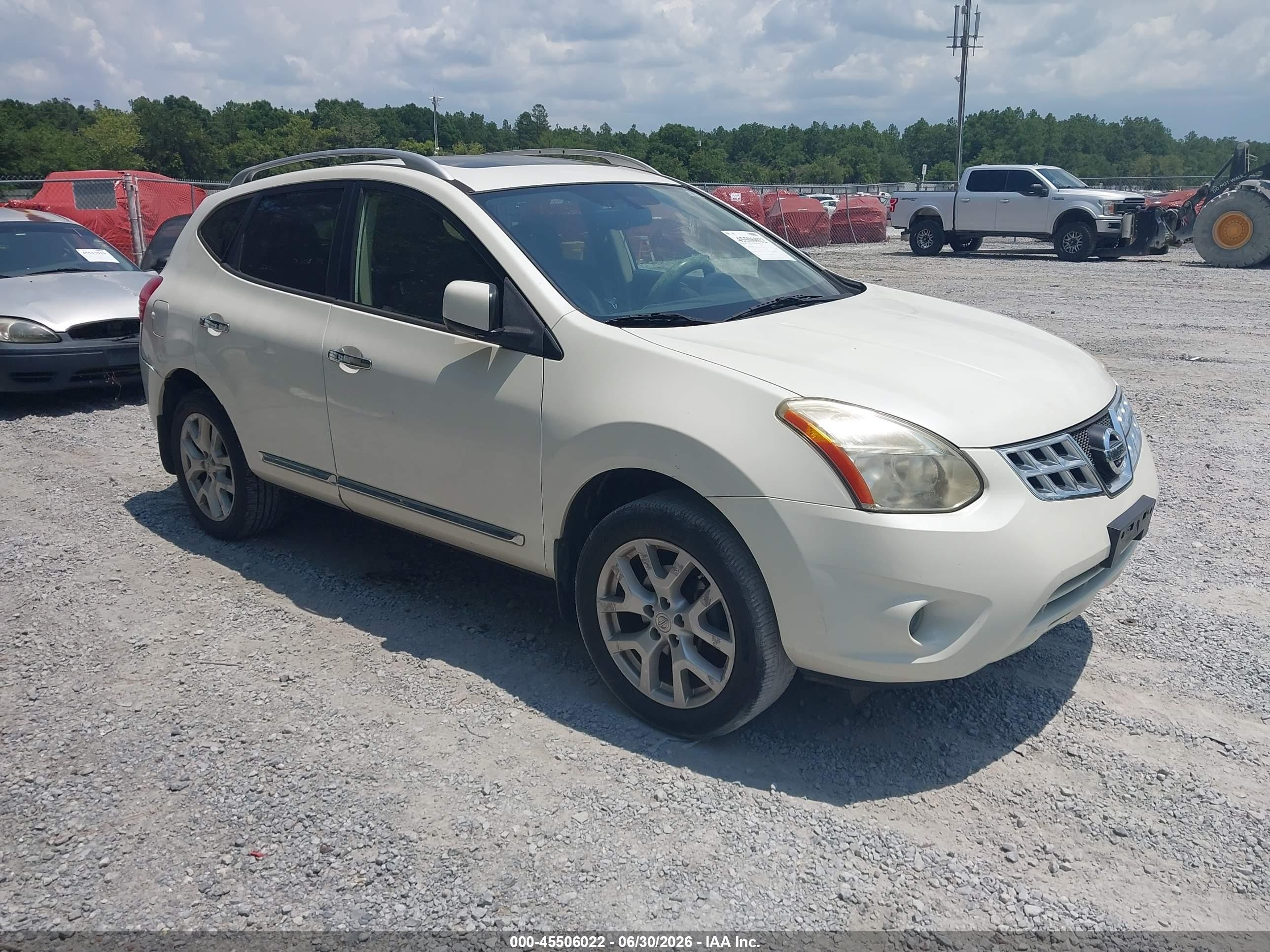 2012 Nissan Rogue Sv W/sl Pkg White vin: JN8AS5MT0CW291511