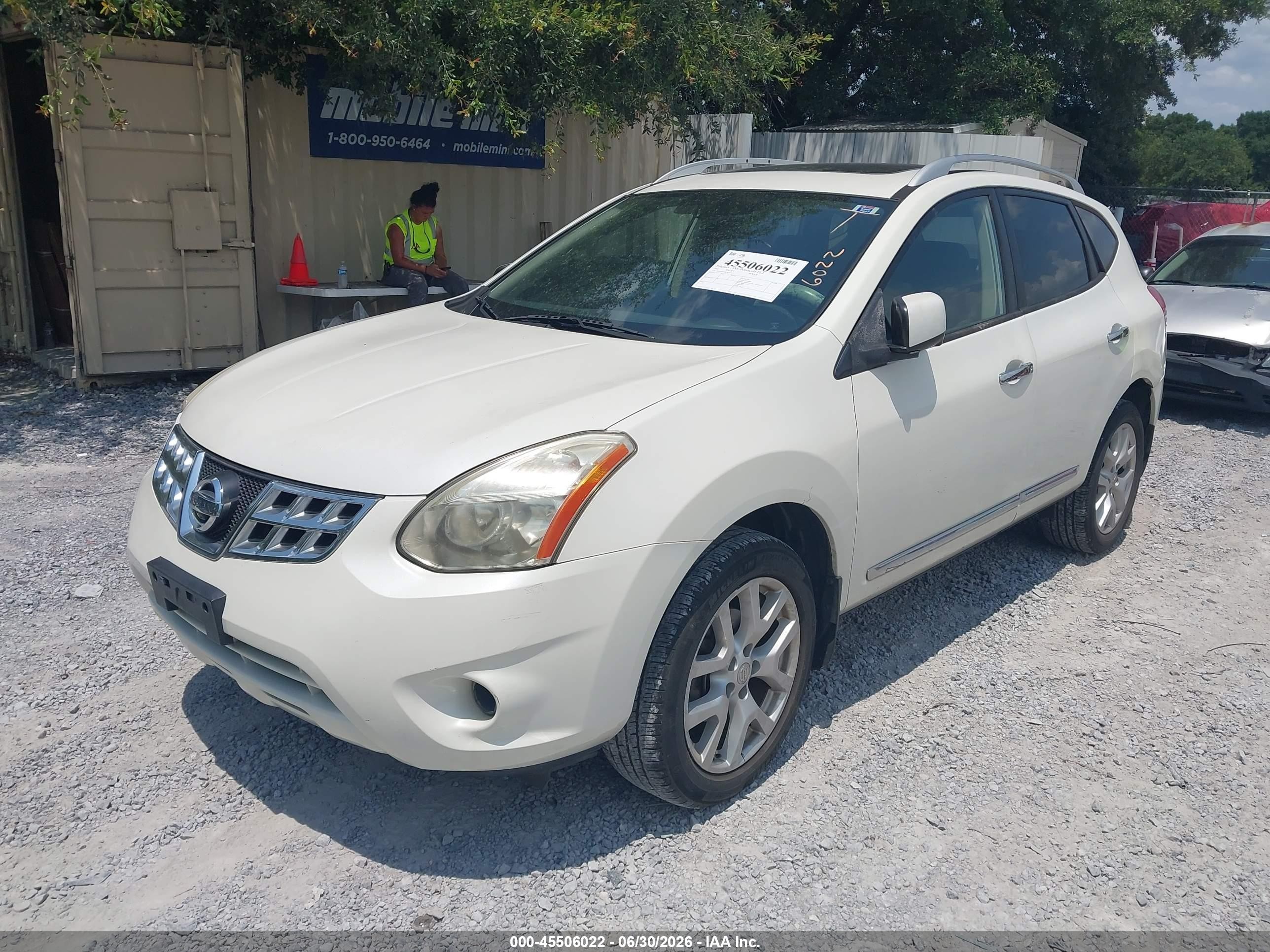 2012 Nissan Rogue Sv W/sl Pkg White vin: JN8AS5MT0CW291511