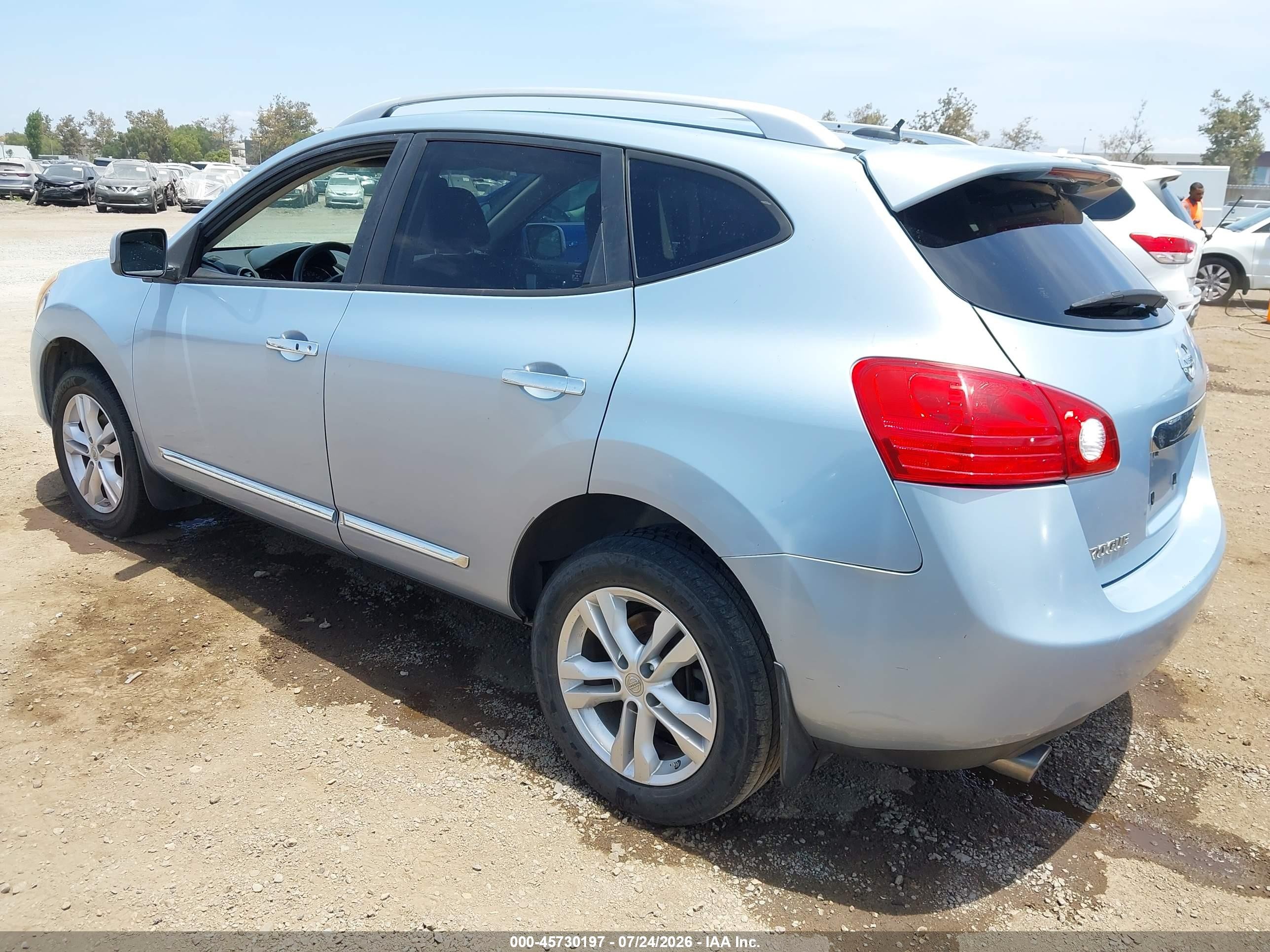 2012 Nissan Rogue Sv Light Blue vin: JN8AS5MT0CW298782