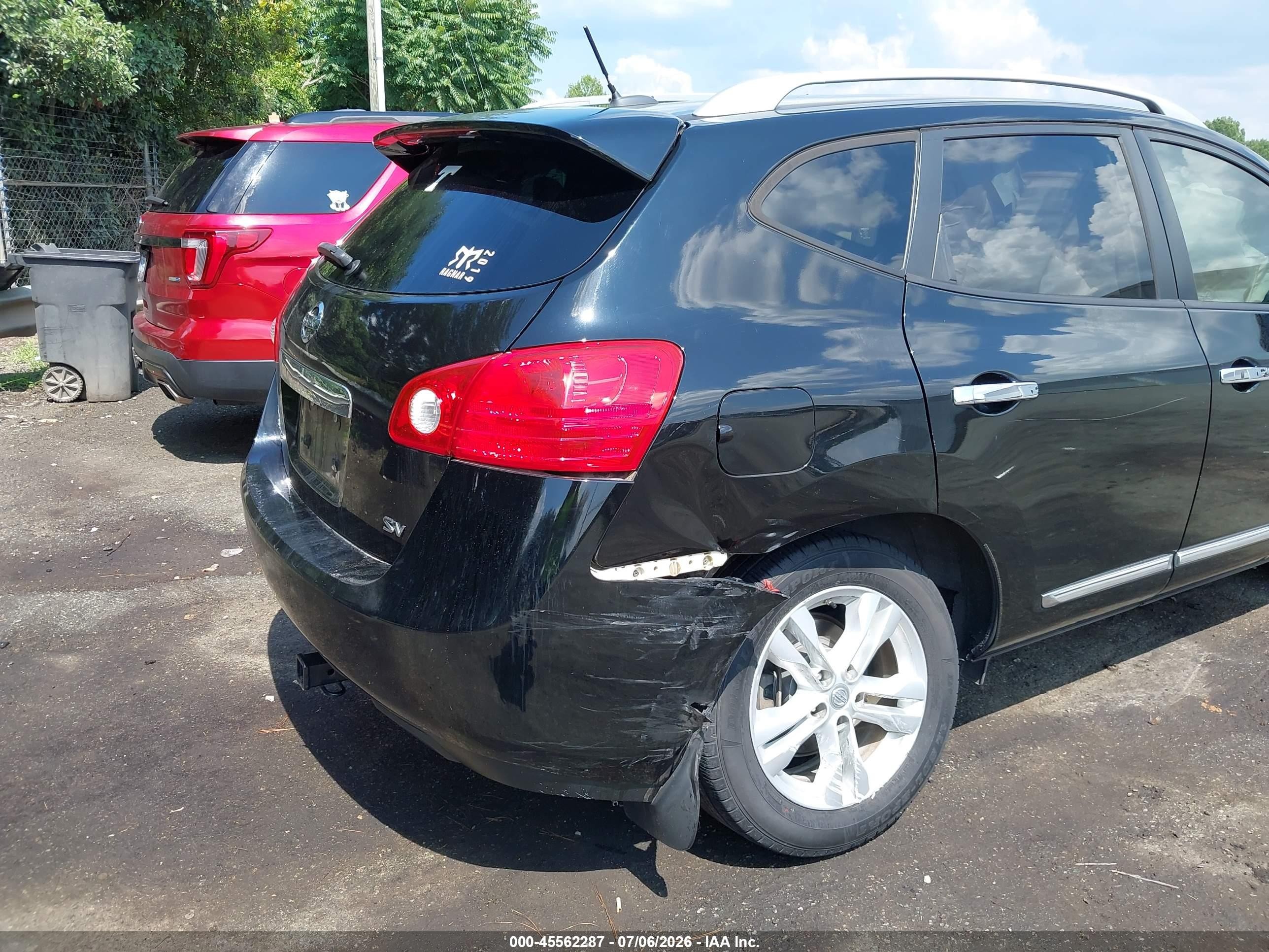 2012 Nissan Rogue Sv Черный vin: JN8AS5MT0CW608770