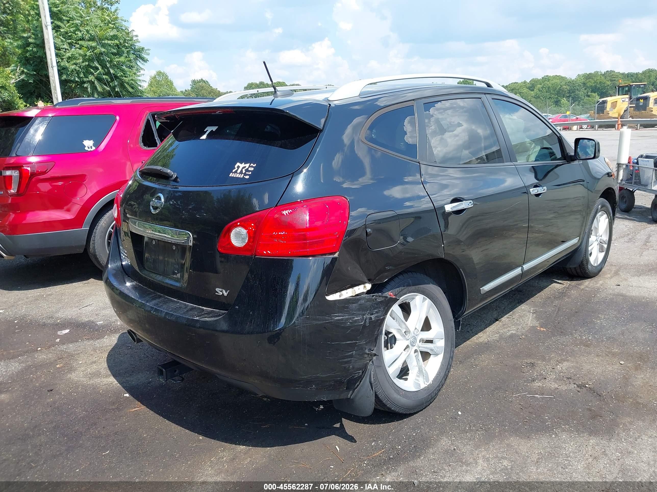 2012 Nissan Rogue Sv Черный vin: JN8AS5MT0CW608770