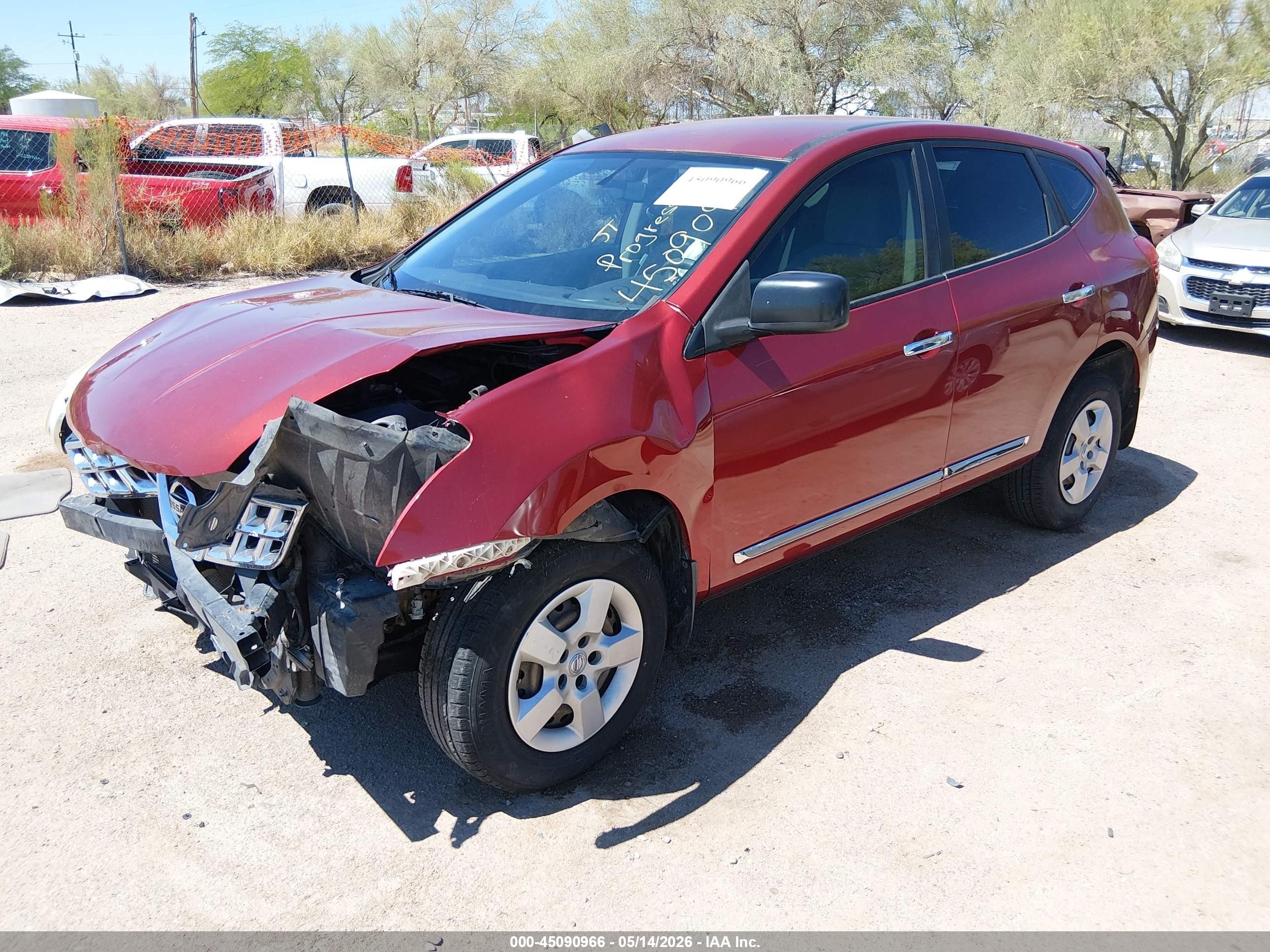 2013 Nissan Rogue S Красный vin: JN8AS5MT0DW034141