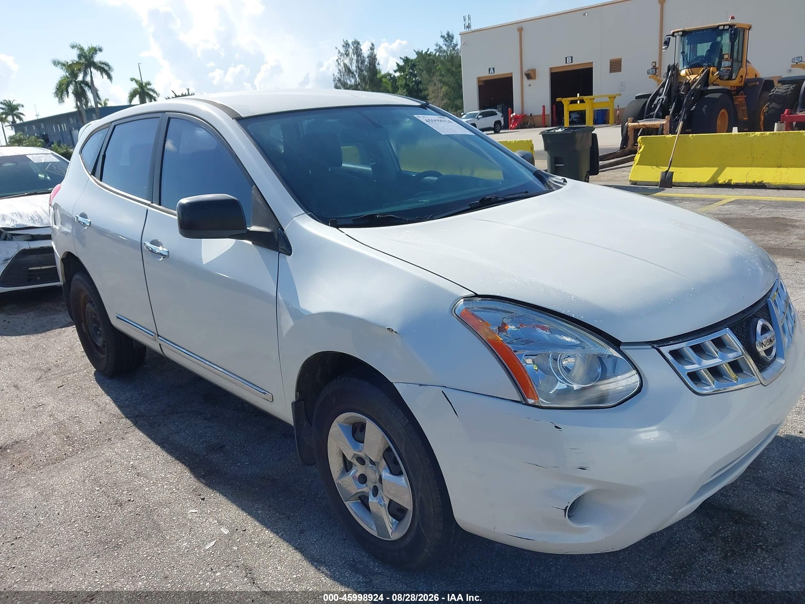 2013 Nissan Rogue S White vin: JN8AS5MT0DW038884