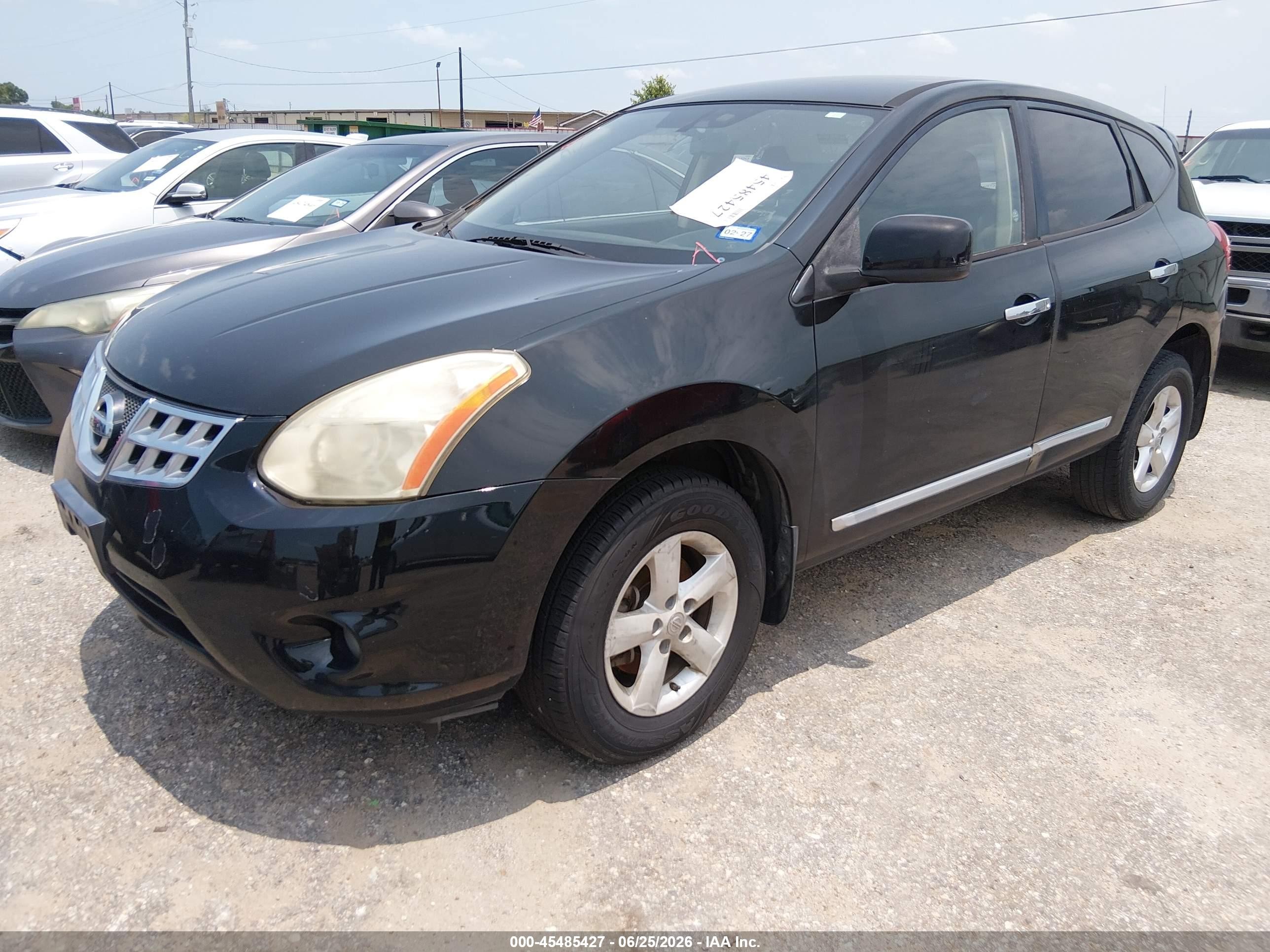 2013 Nissan Rogue S Черный vin: JN8AS5MT0DW040621