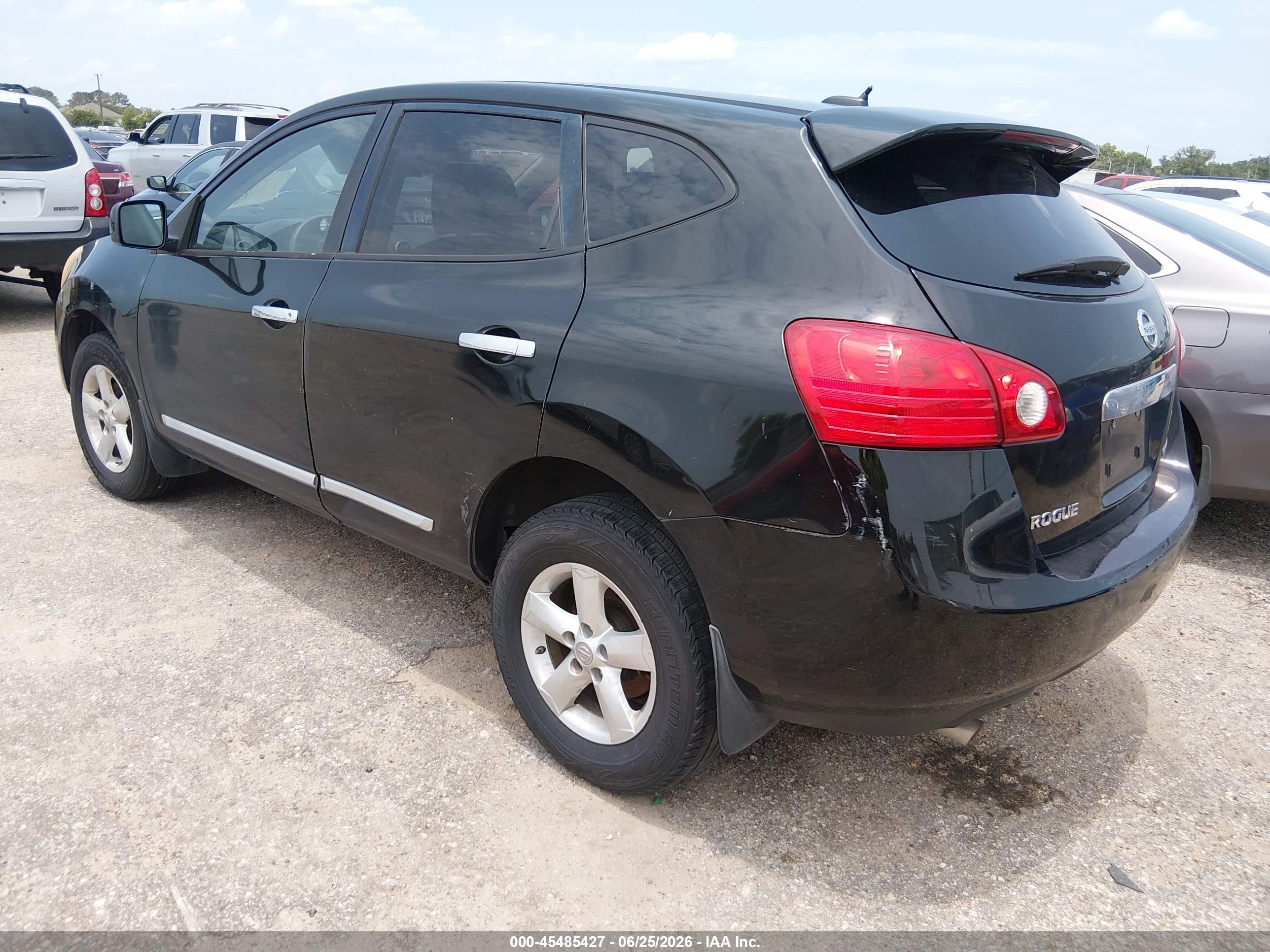 2013 Nissan Rogue S Черный vin: JN8AS5MT0DW040621