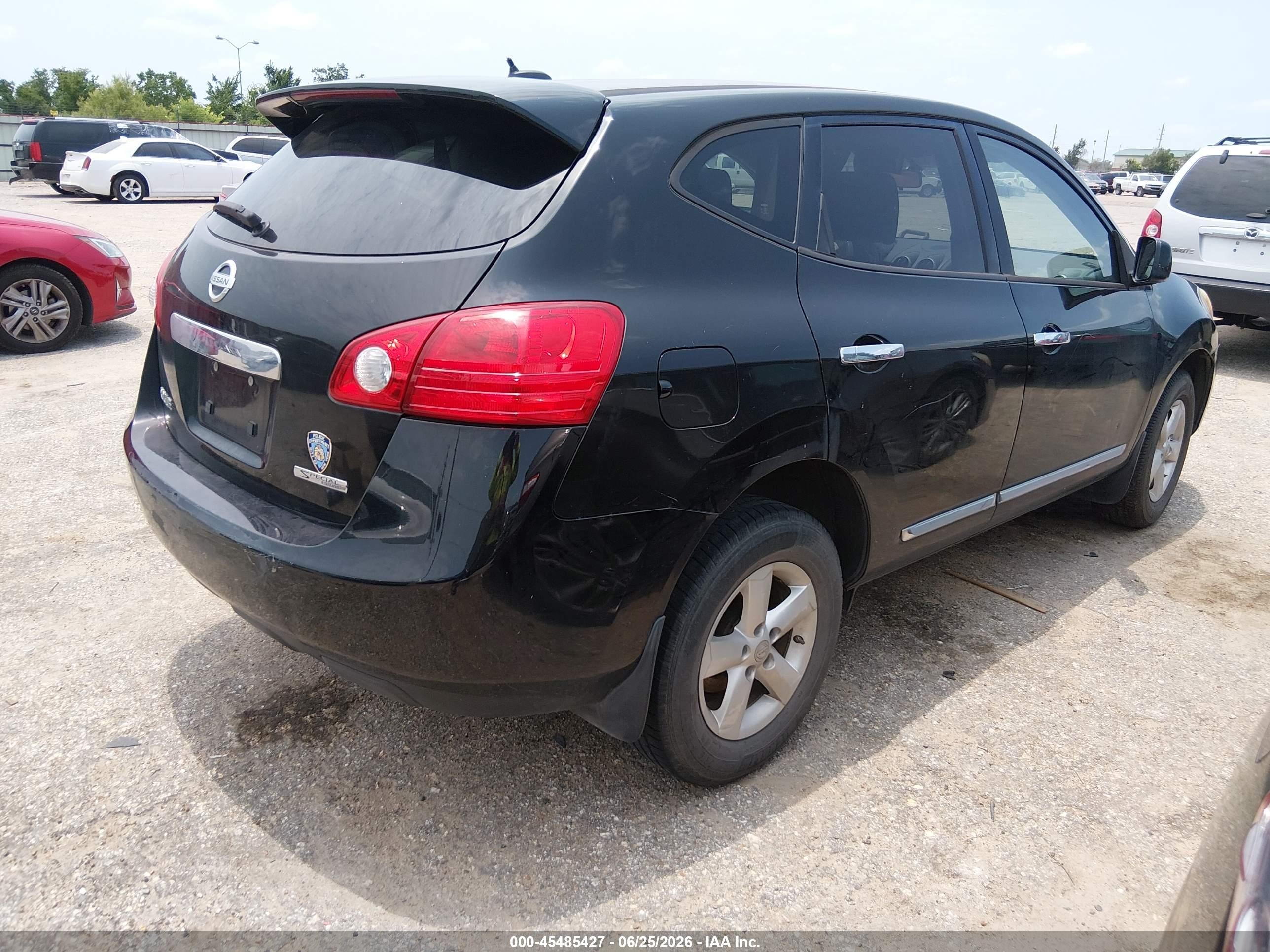 2013 Nissan Rogue S Черный vin: JN8AS5MT0DW040621