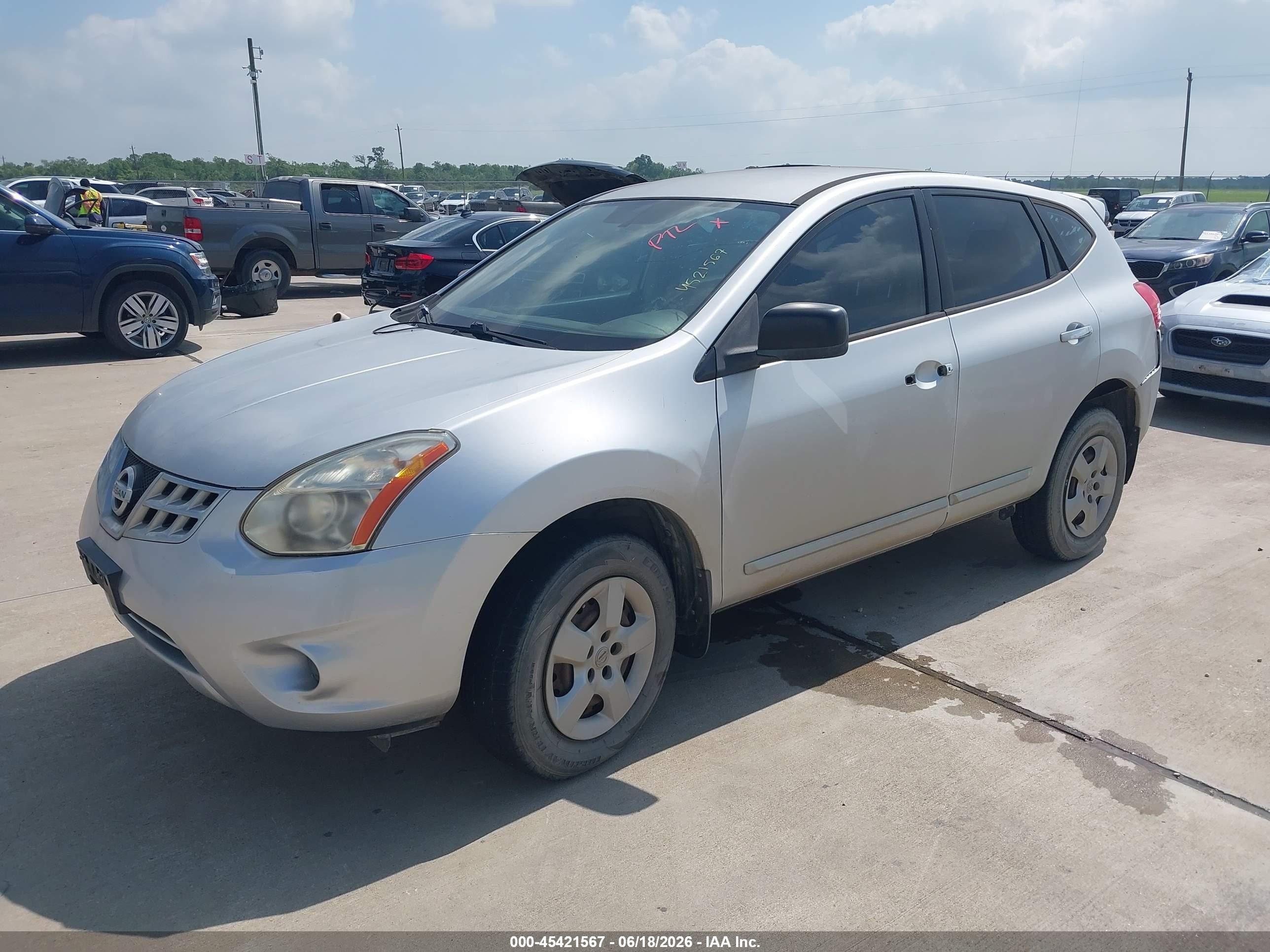 2013 Nissan Rogue S Silver vin: JN8AS5MT0DW502062