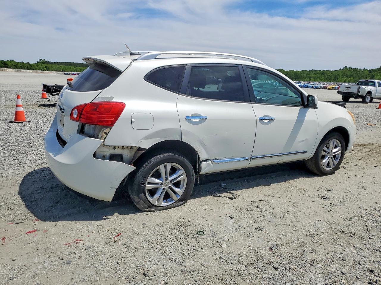 2013 Nissan Rogue S White vin: JN8AS5MT0DW513577