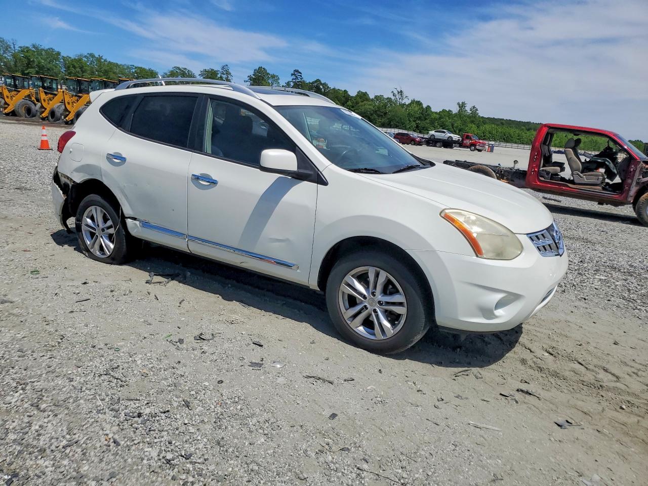 2013 Nissan Rogue S White vin: JN8AS5MT0DW513577