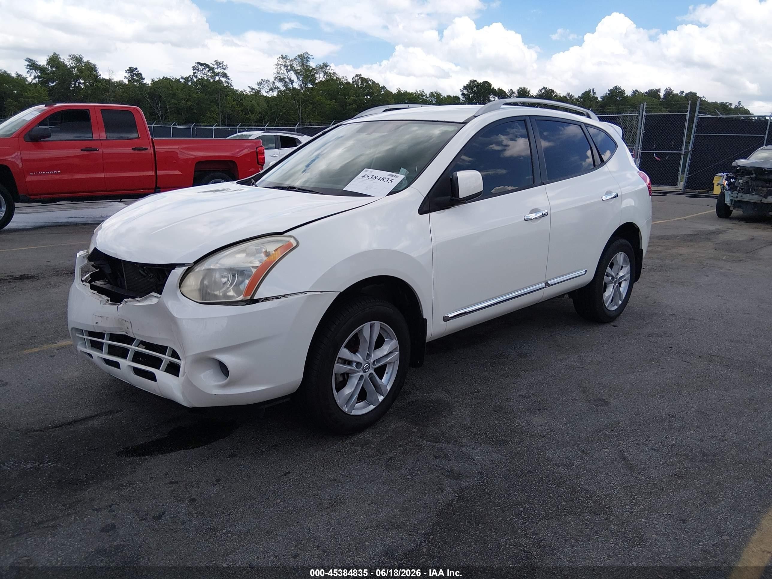 2013 Nissan Rogue Sv White vin: JN8AS5MT0DW526412