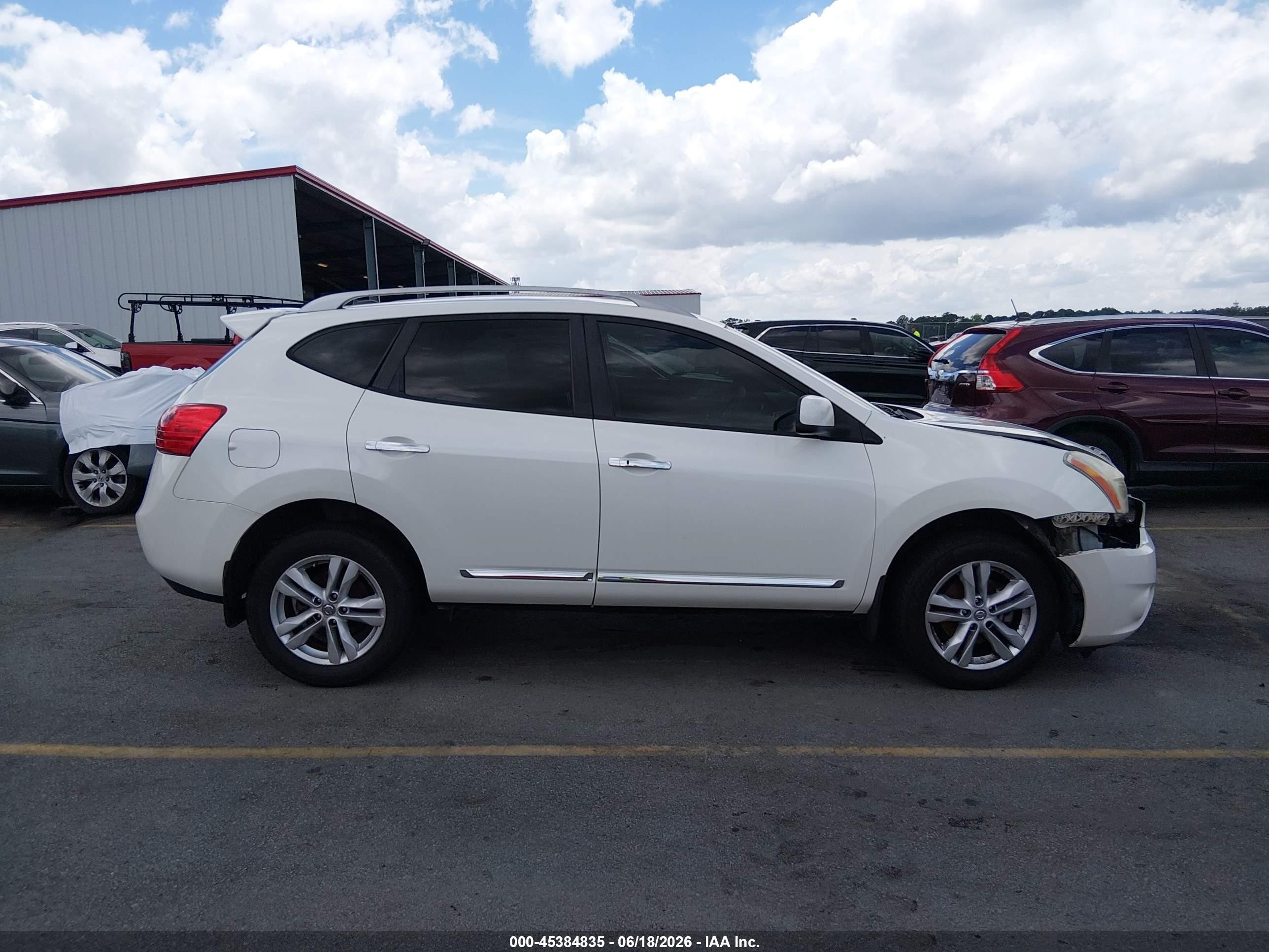 2013 Nissan Rogue Sv White vin: JN8AS5MT0DW526412