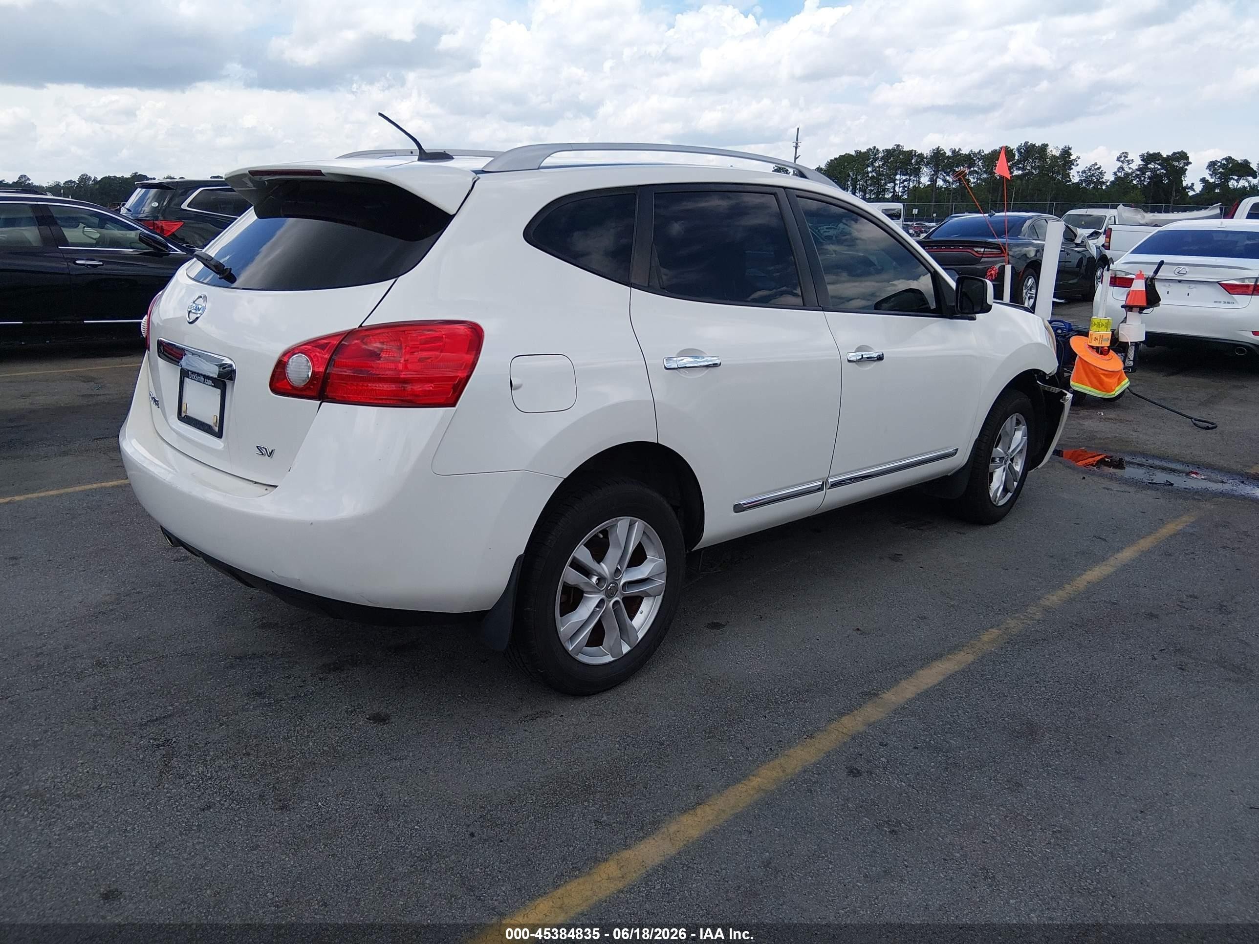 2013 Nissan Rogue Sv White vin: JN8AS5MT0DW526412