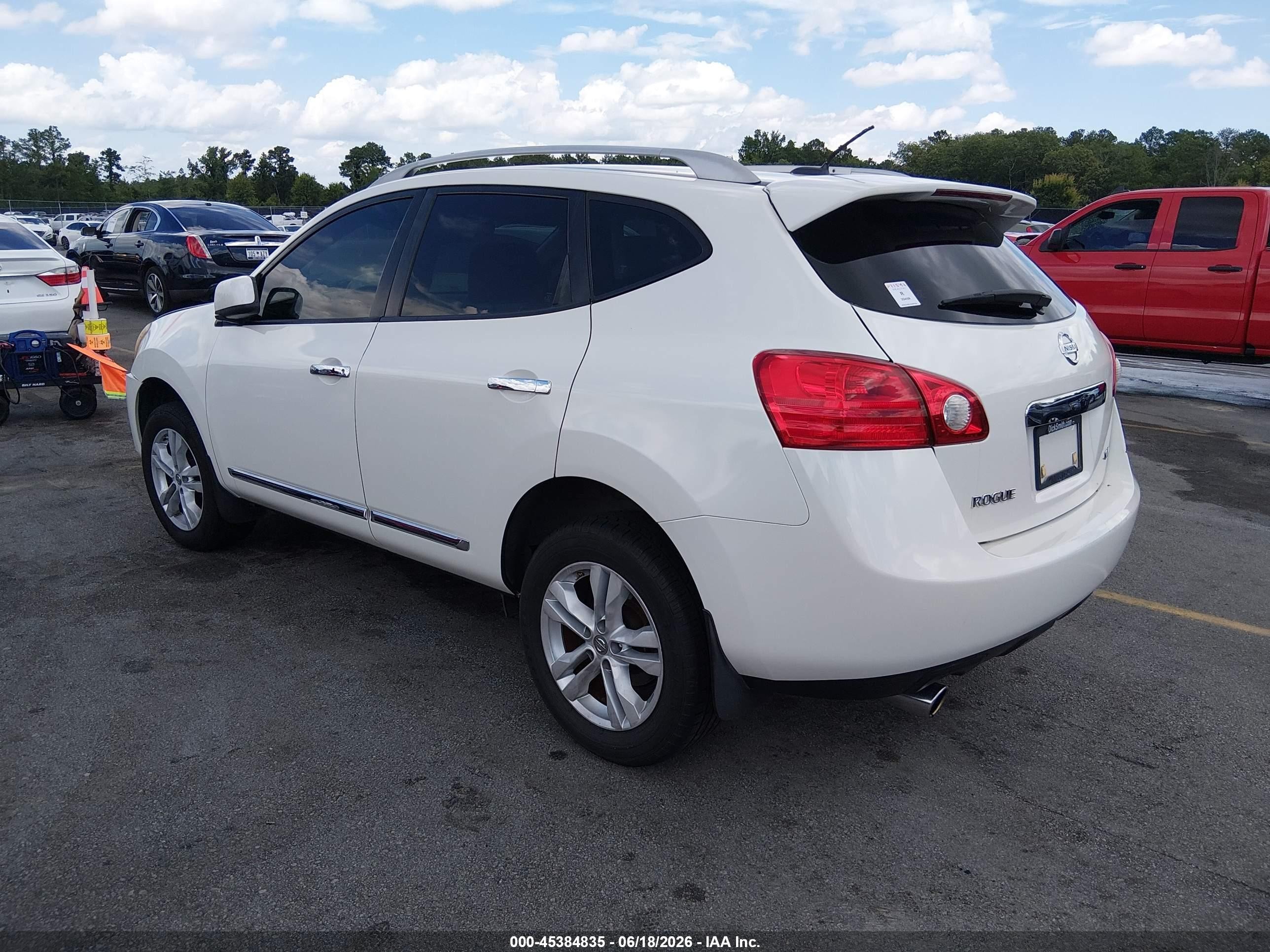 2013 Nissan Rogue Sv White vin: JN8AS5MT0DW526412