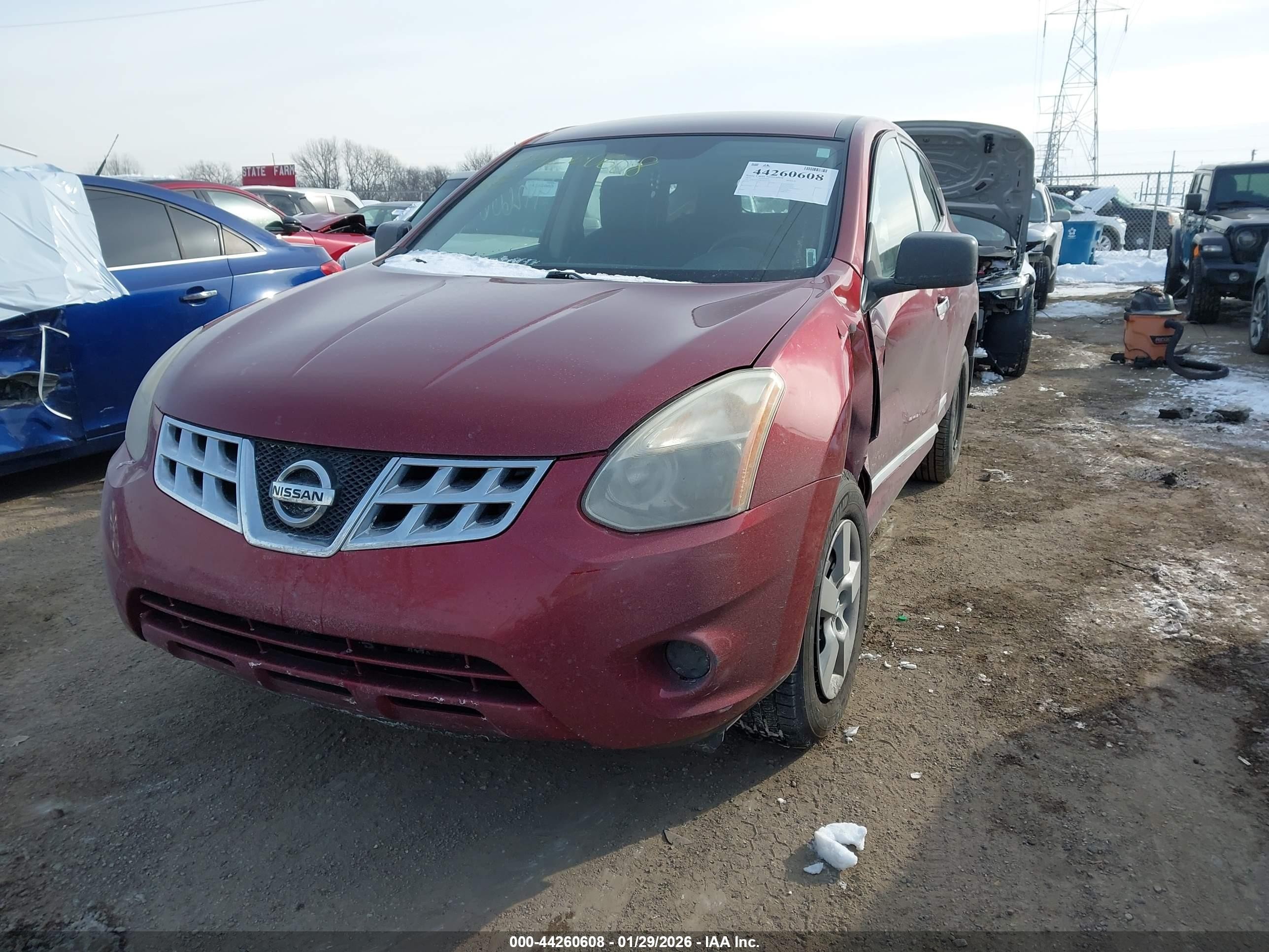 2013 Nissan Rogue S Red vin: JN8AS5MT0DW553545