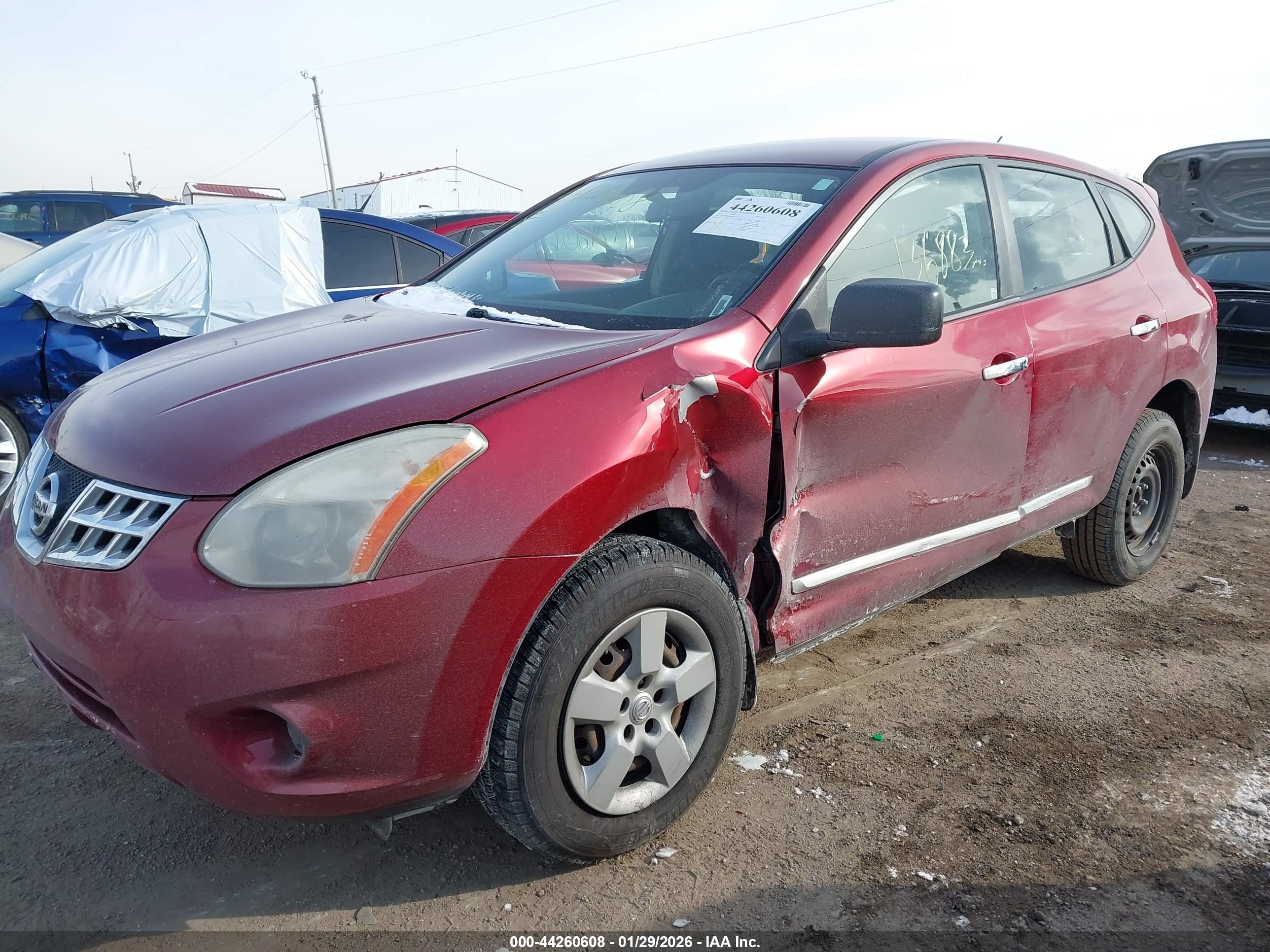 2013 Nissan Rogue S Red vin: JN8AS5MT0DW553545