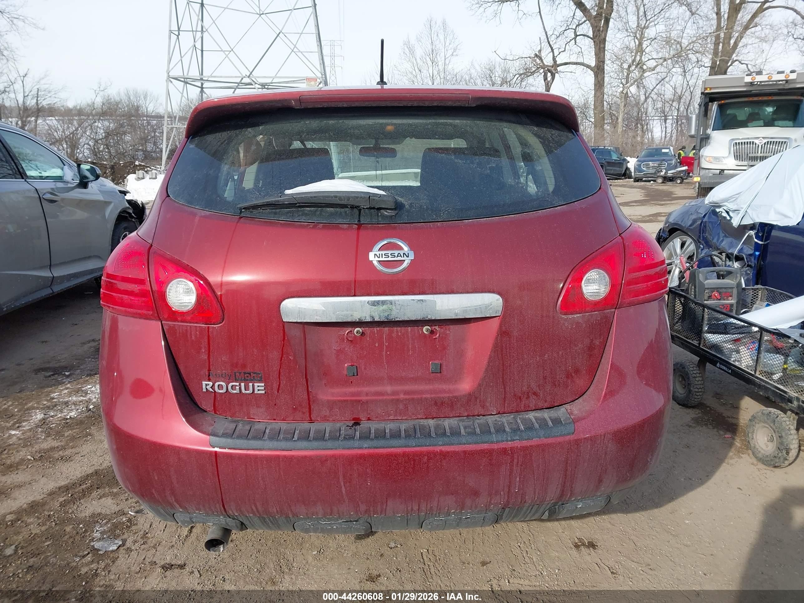 2013 Nissan Rogue S Red vin: JN8AS5MT0DW553545