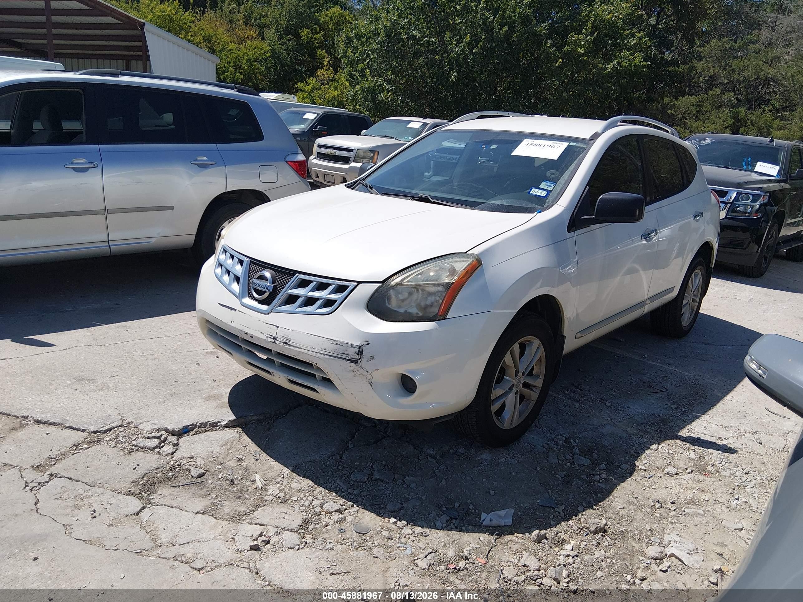 2015 Nissan Rogue Select S White vin: JN8AS5MT0FW161362