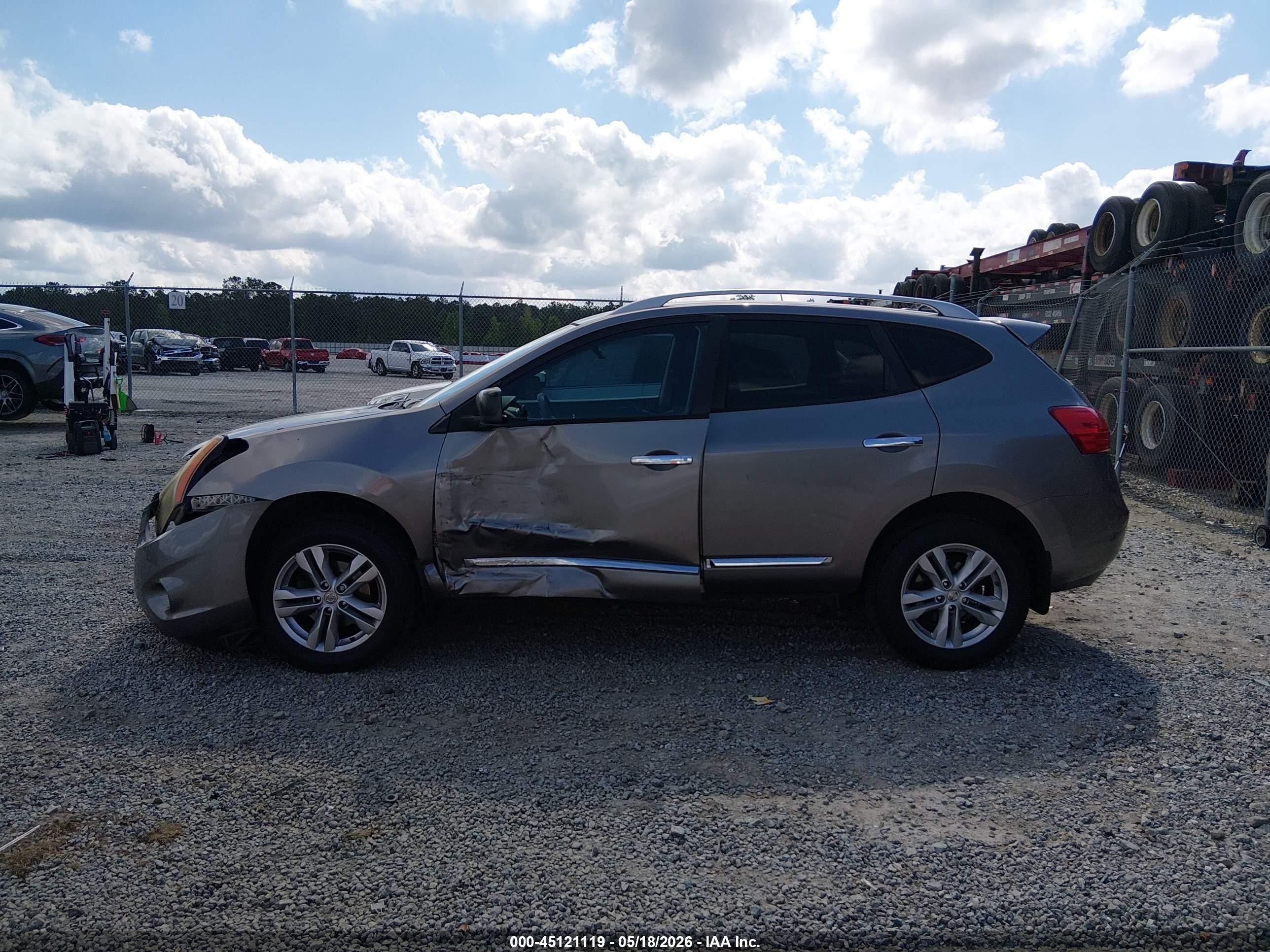 2015 Nissan Rogue Select S Серый vin: JN8AS5MT0FW659271