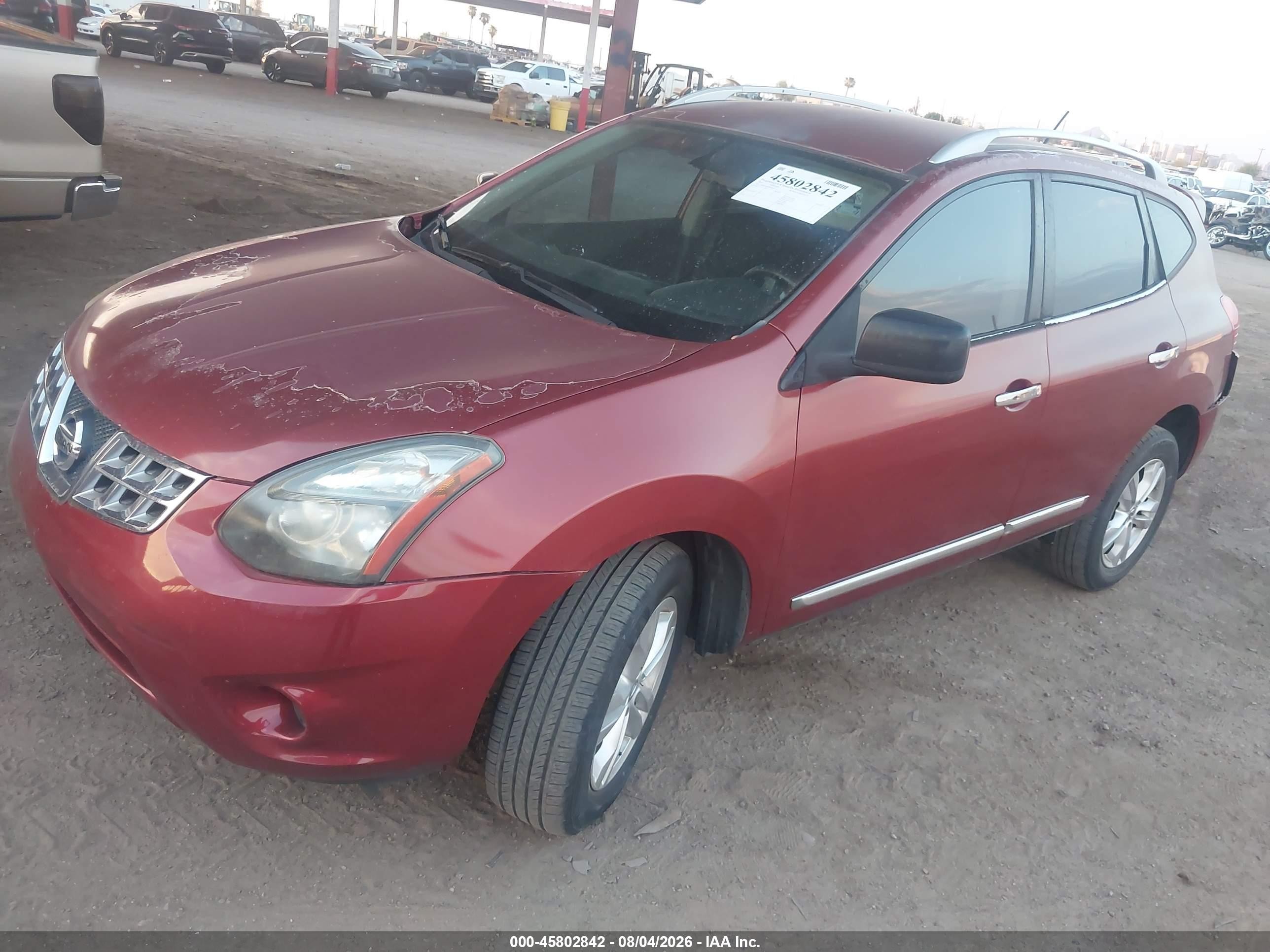 2015 Nissan Rogue Select S Red vin: JN8AS5MT0FW666575