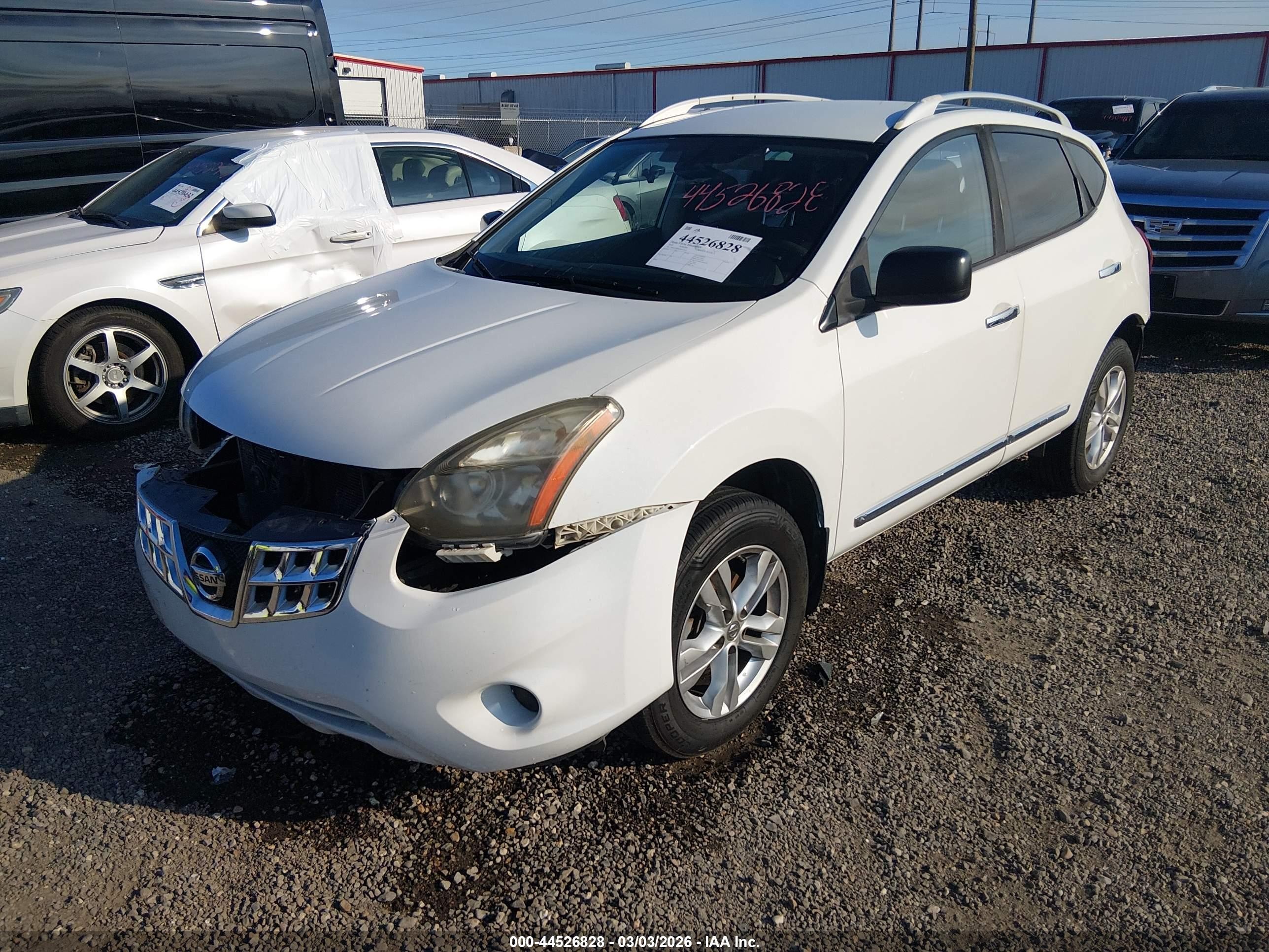 2015 Nissan Rogue Select S White vin: JN8AS5MT0FW672635