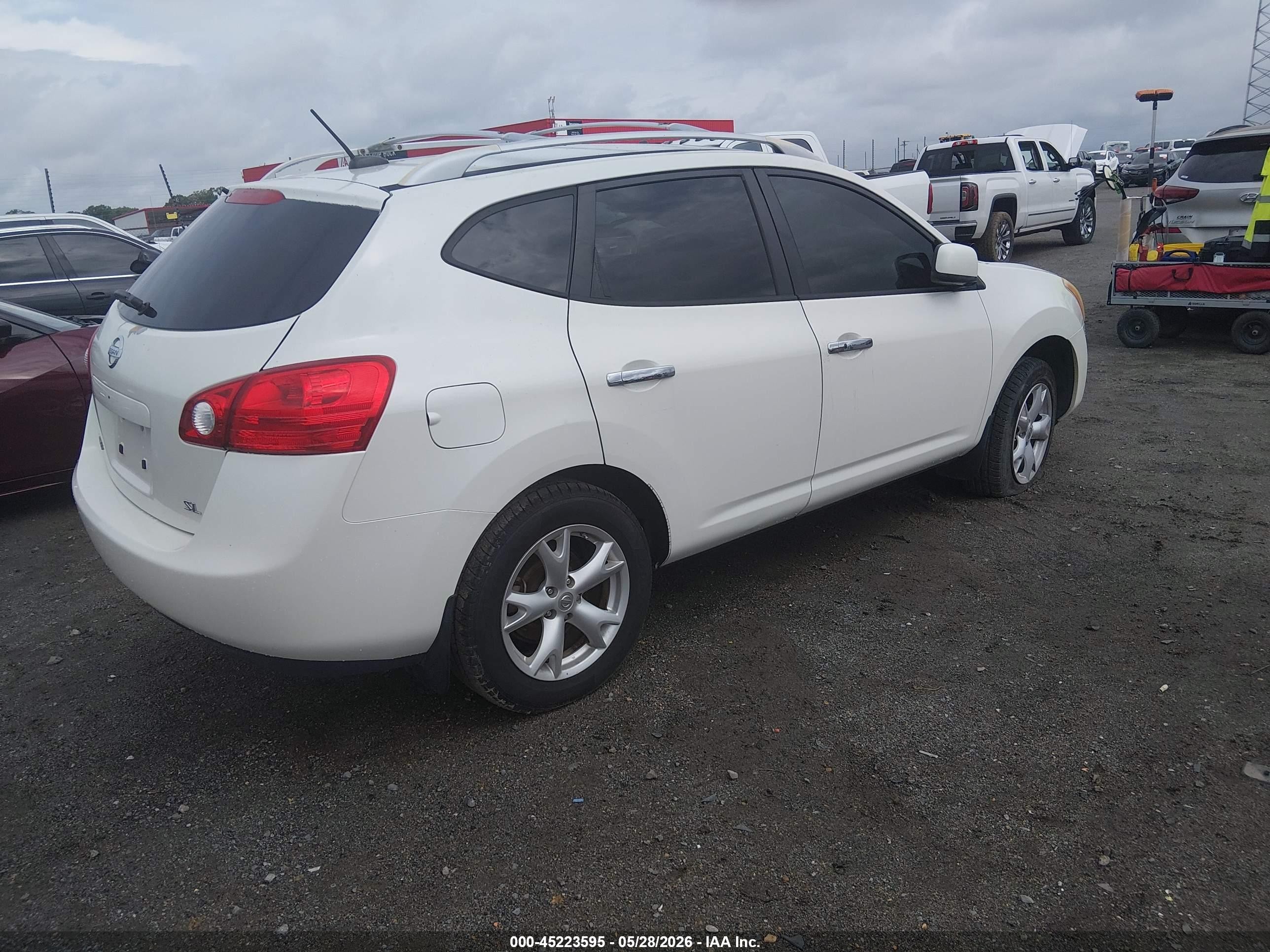 2010 Nissan Rogue Sl White vin: JN8AS5MT1AW010801