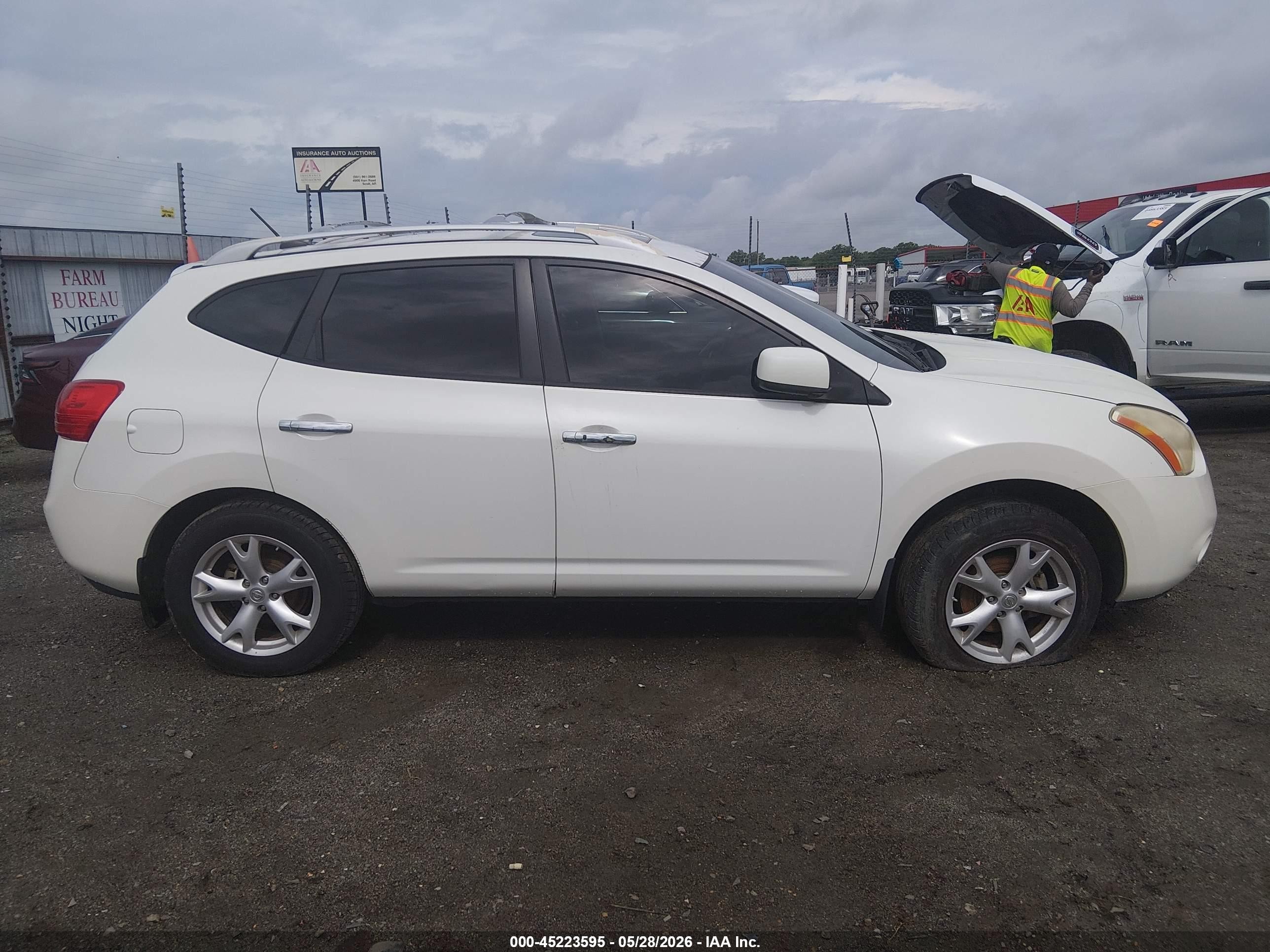2010 Nissan Rogue Sl White vin: JN8AS5MT1AW010801