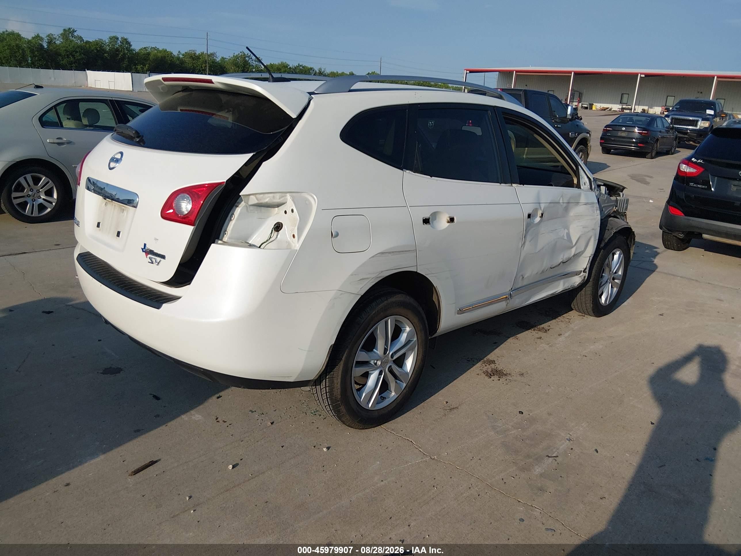 2012 Nissan Rogue Sv Белый vin: JN8AS5MT1CW261207