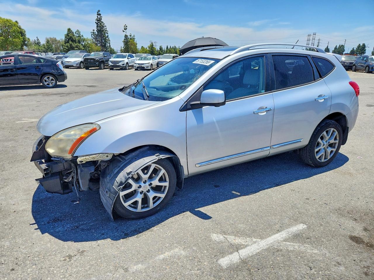 2012 Nissan Rogue S Silver vin: JN8AS5MT1CW262759
