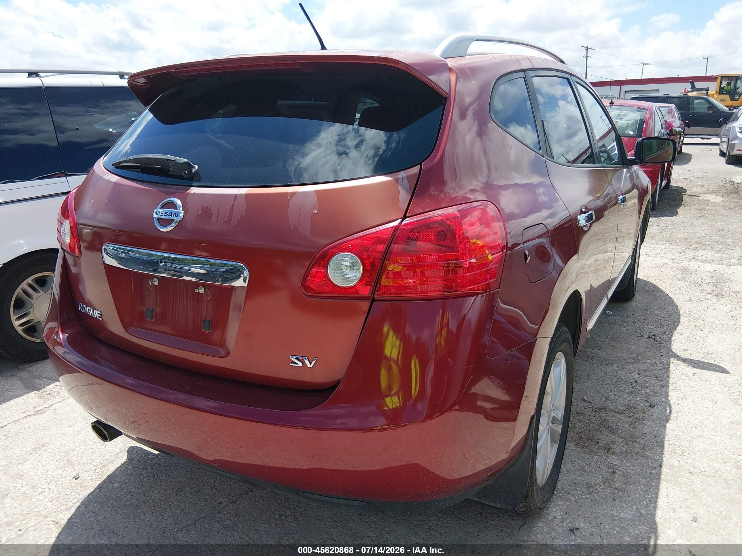 2012 Nissan Rogue Sv Оранжевый vin: JN8AS5MT1CW273535