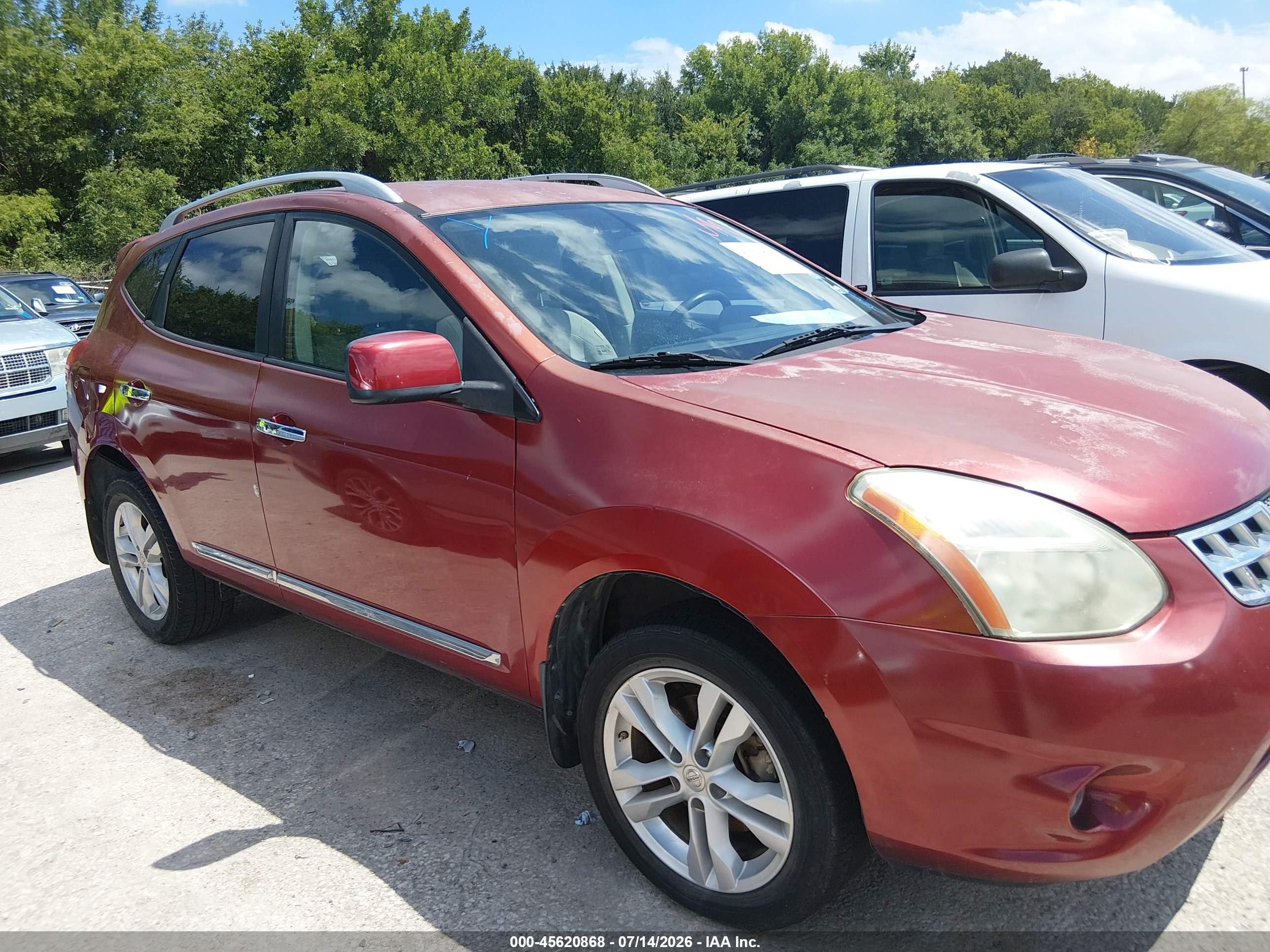 2012 Nissan Rogue Sv Оранжевый vin: JN8AS5MT1CW273535