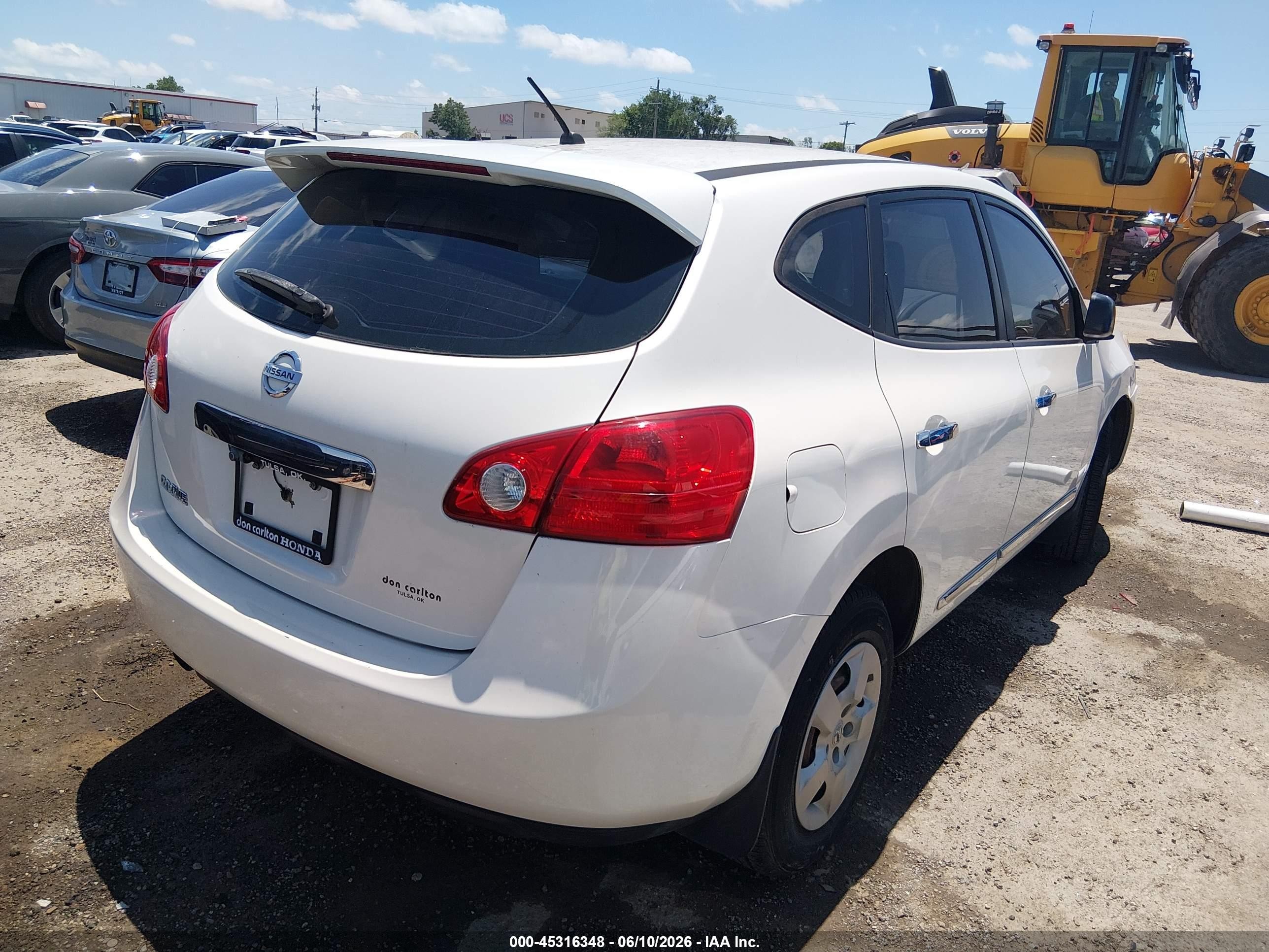 2012 Nissan Rogue S White vin: JN8AS5MT1CW290805