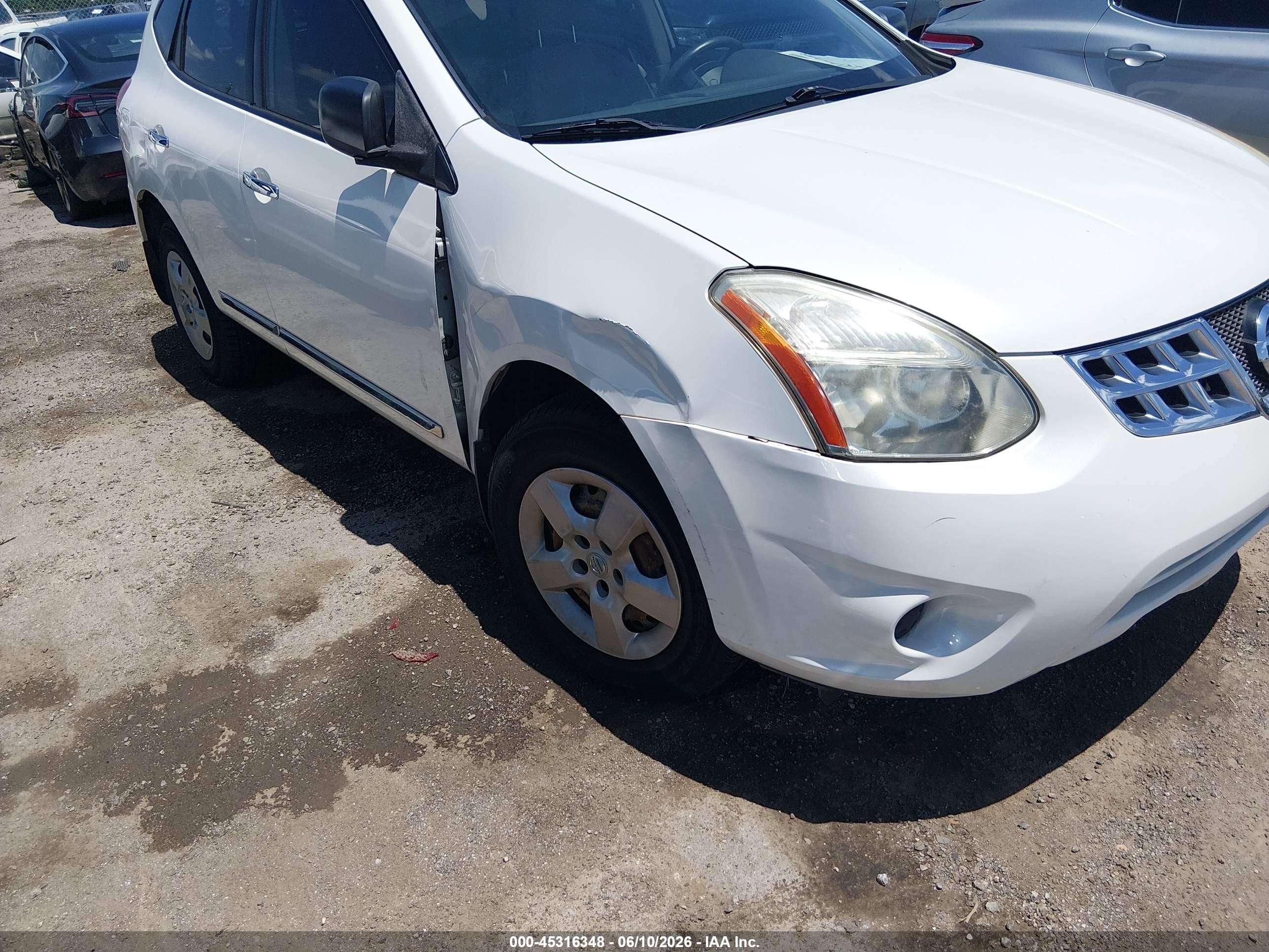 2012 Nissan Rogue S White vin: JN8AS5MT1CW290805