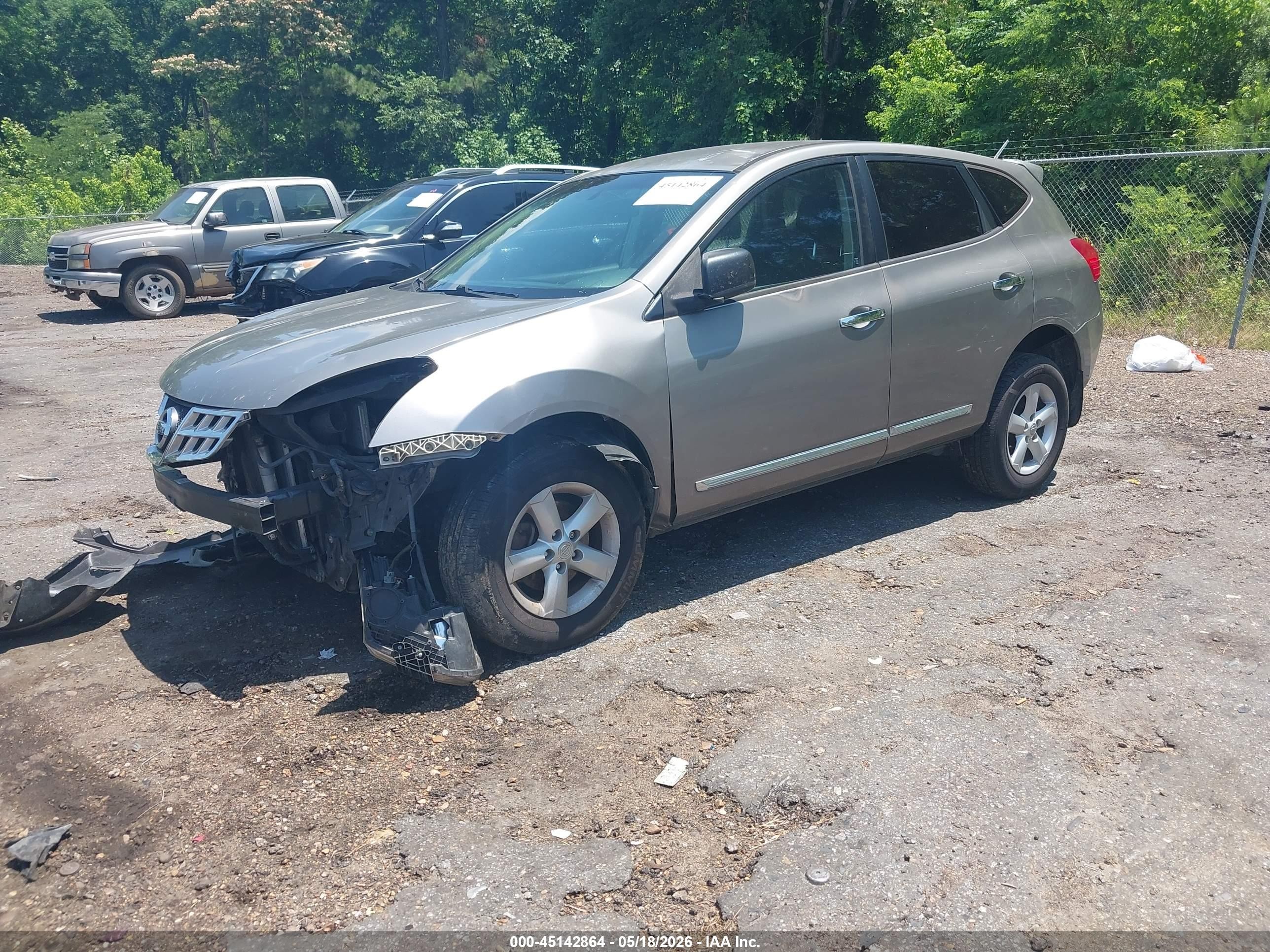 2012 Nissan Rogue S Gray vin: JN8AS5MT1CW296085