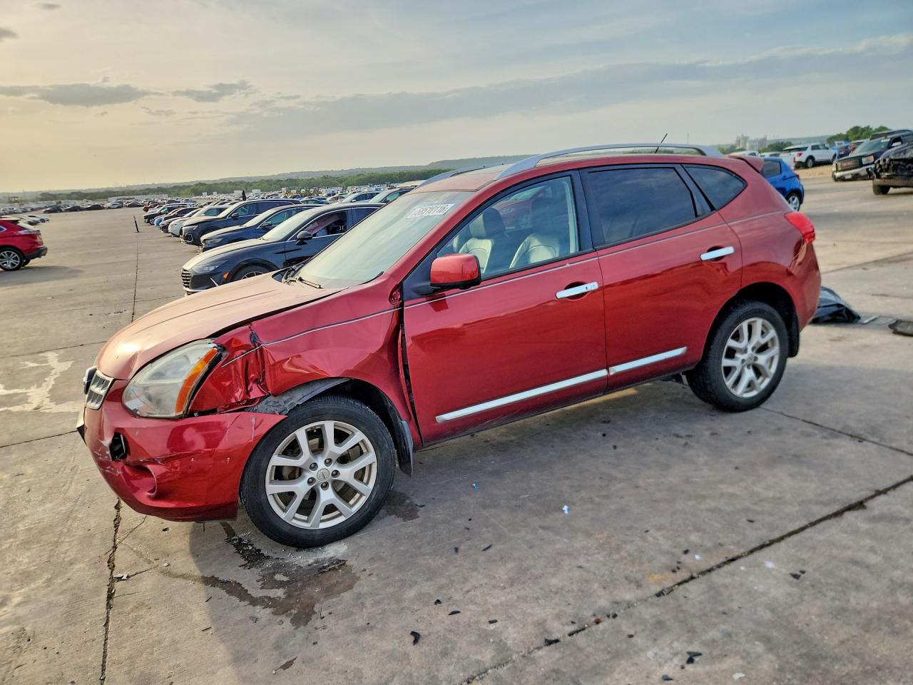 2012 Nissan Rogue S Red vin: JN8AS5MT1CW296331