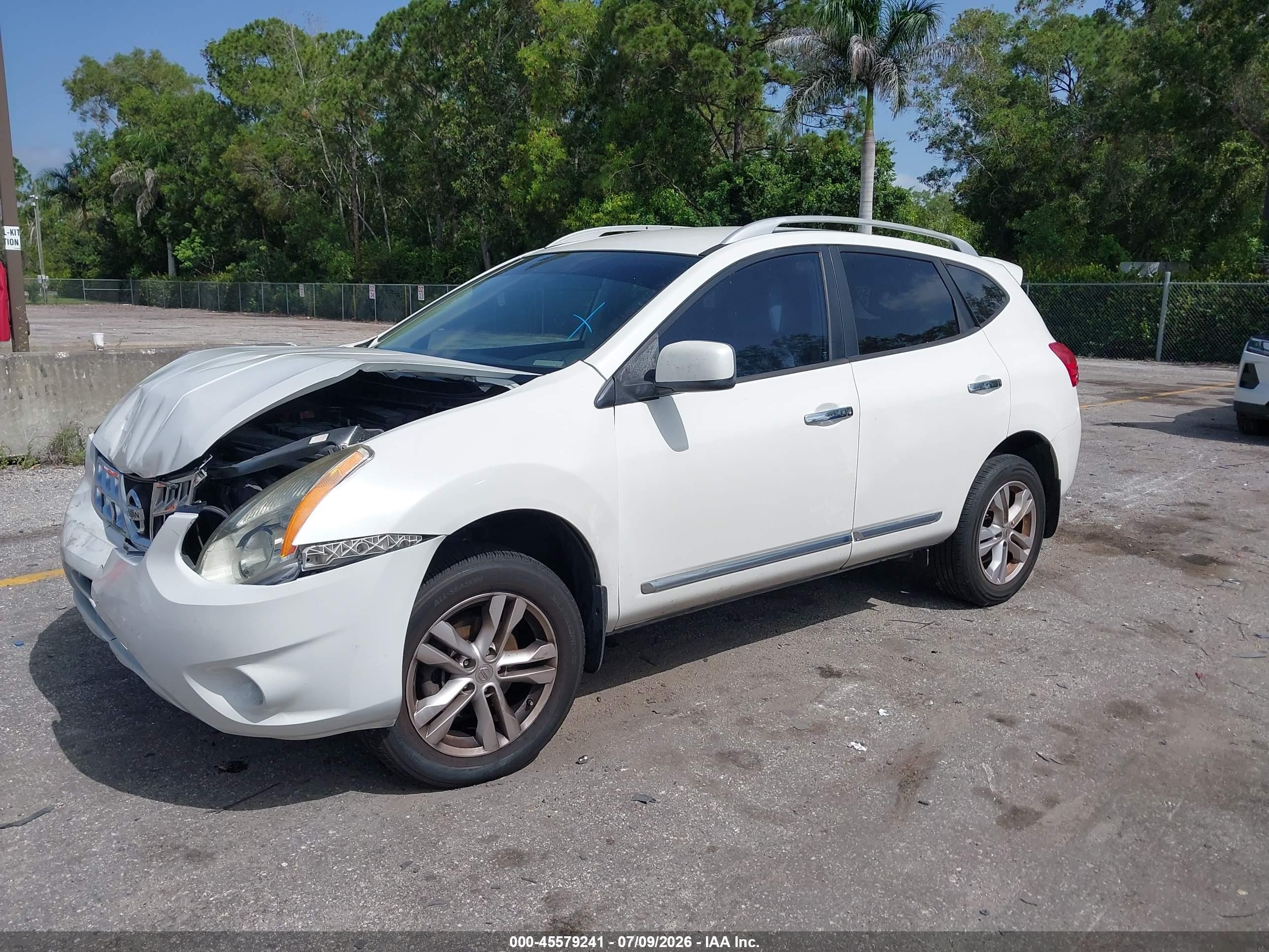 2012 Nissan Rogue Sv White vin: JN8AS5MT1CW298256