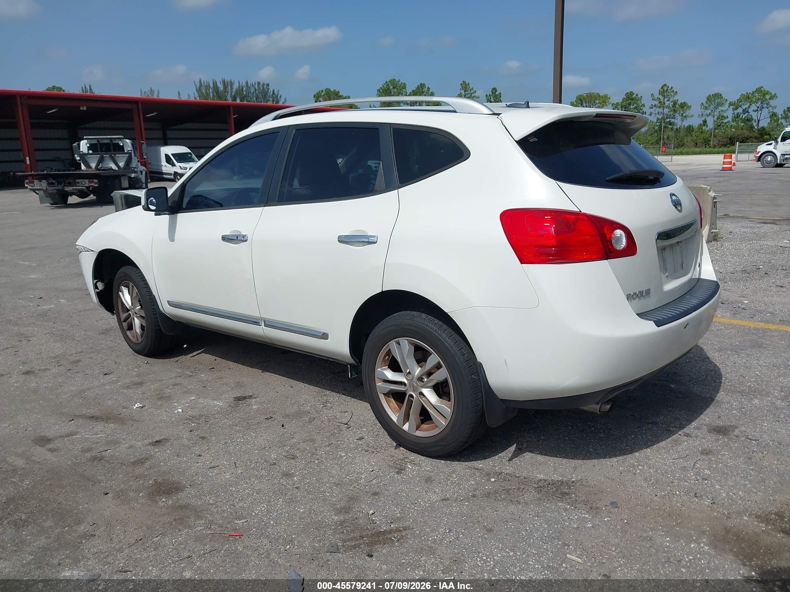 2012 Nissan Rogue Sv White vin: JN8AS5MT1CW298256