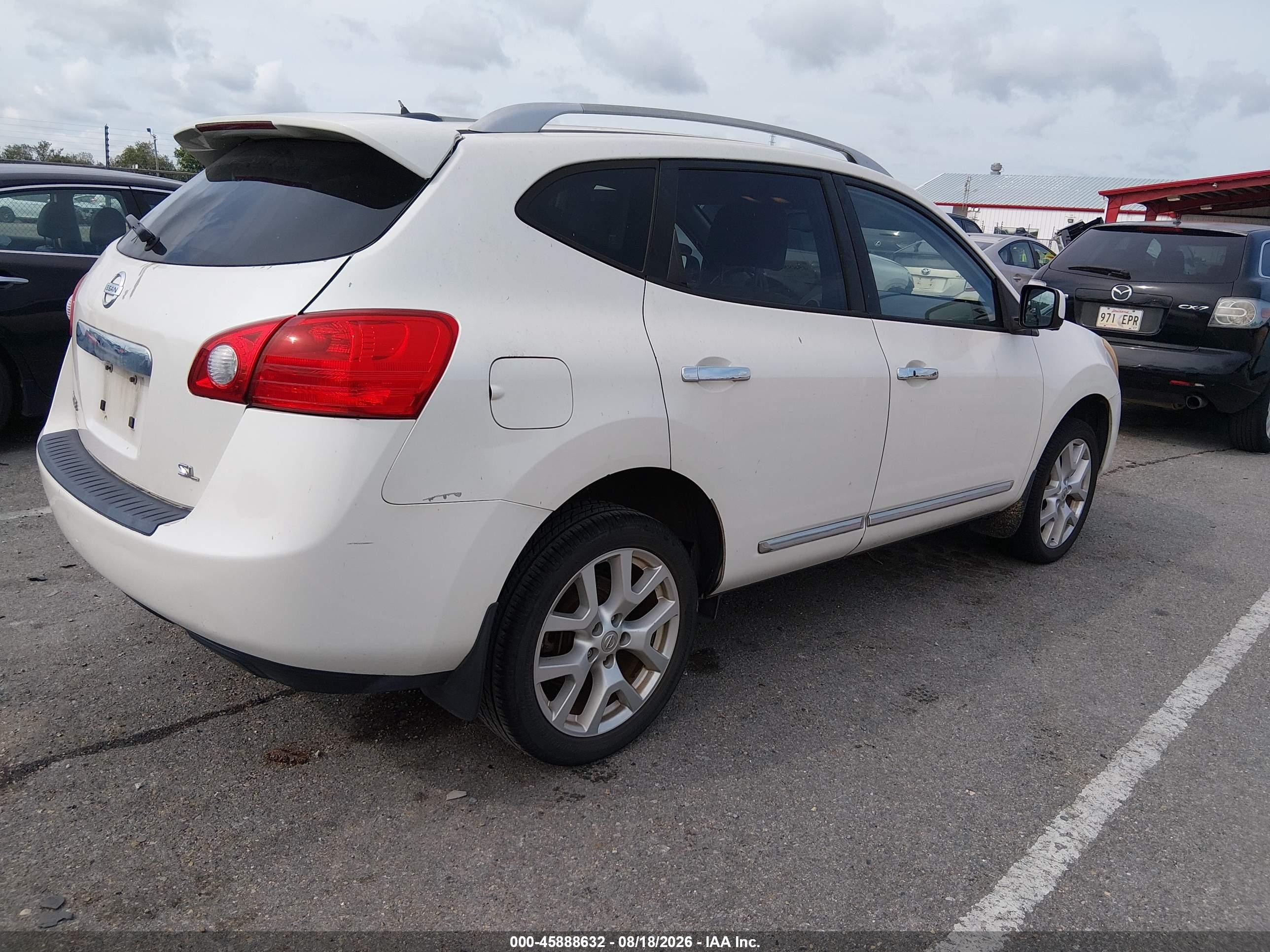2012 Nissan Rogue Sv W/sl Pkg White vin: JN8AS5MT1CW299150