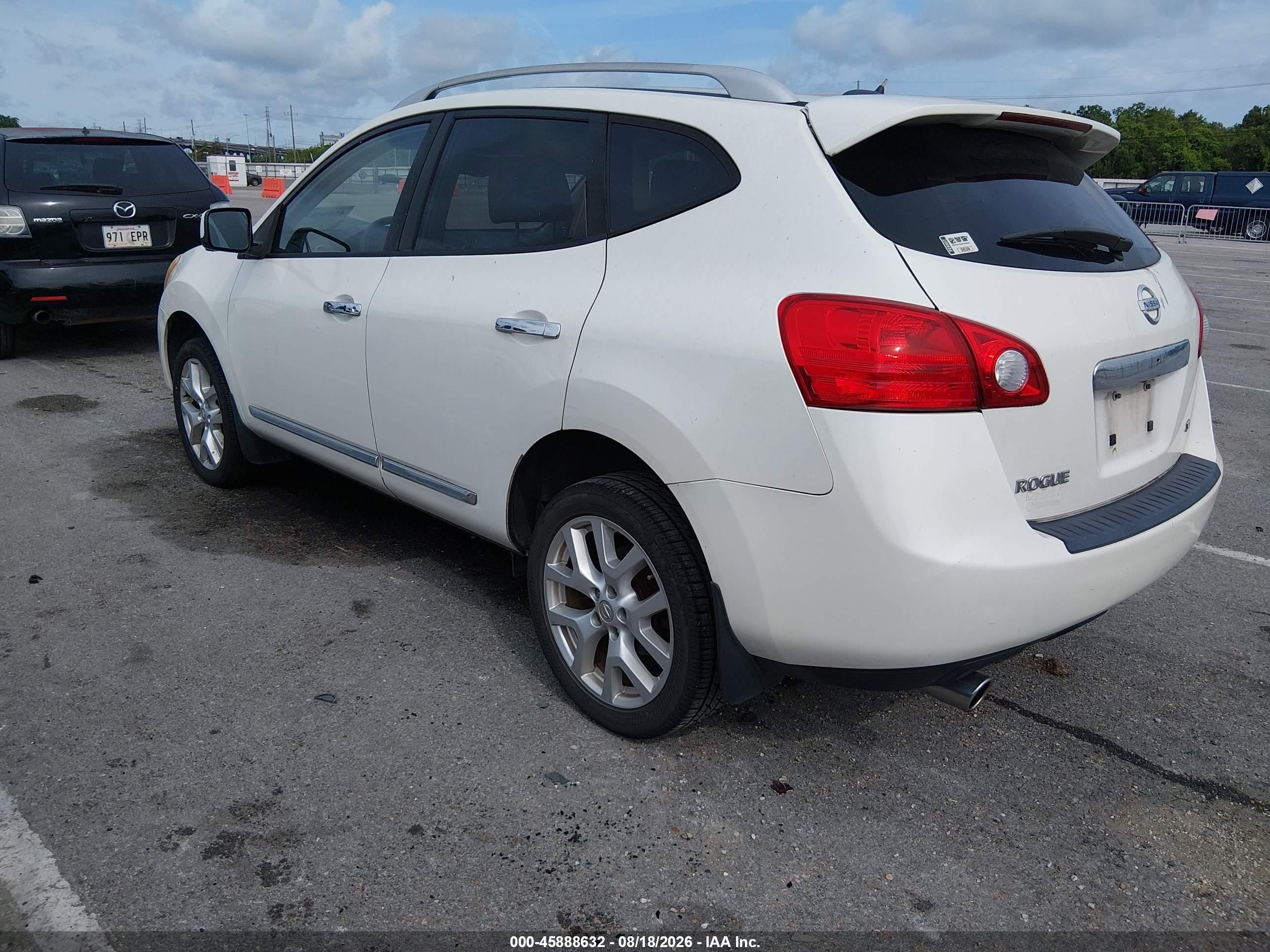 2012 Nissan Rogue Sv W/sl Pkg White vin: JN8AS5MT1CW299150