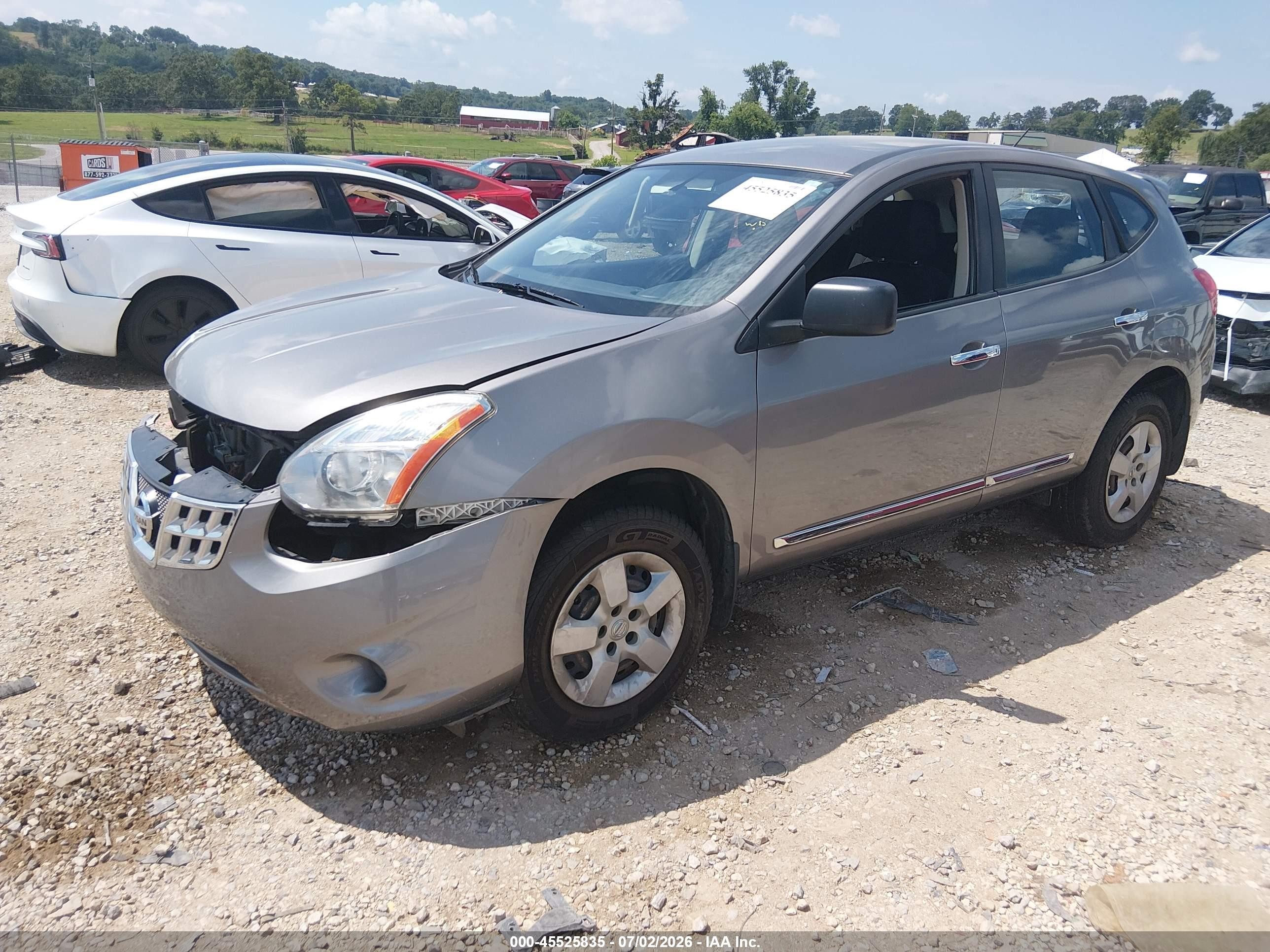 2012 Nissan Rogue S Silver vin: JN8AS5MT1CW610043