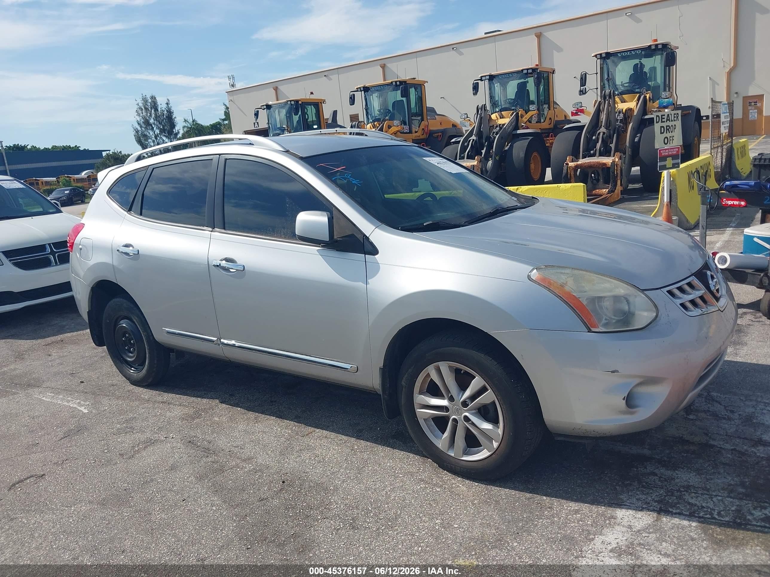 2012 Nissan Rogue Sv Silver vin: JN8AS5MT1CW610916